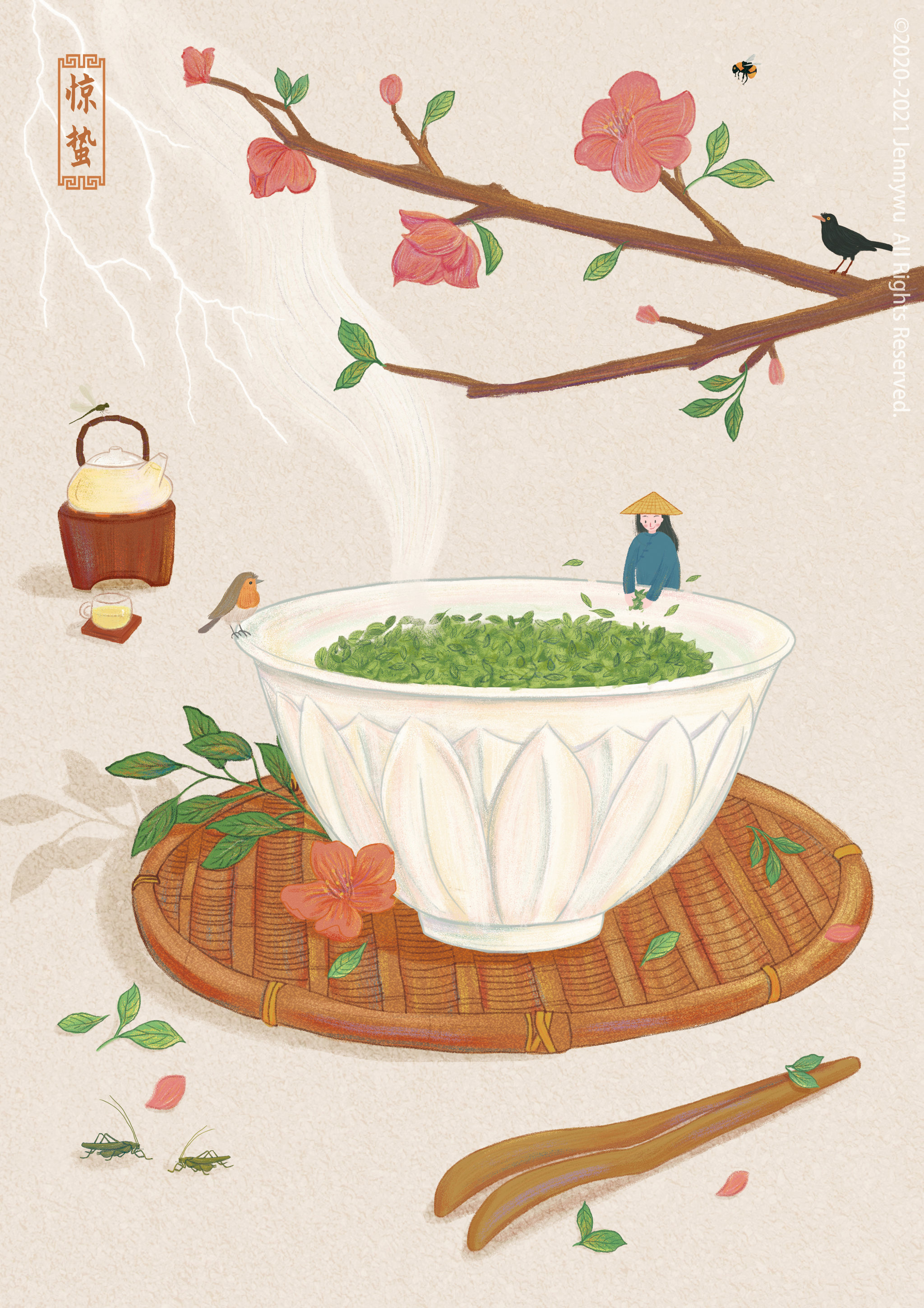 二十四节气插画 | 惊蛰