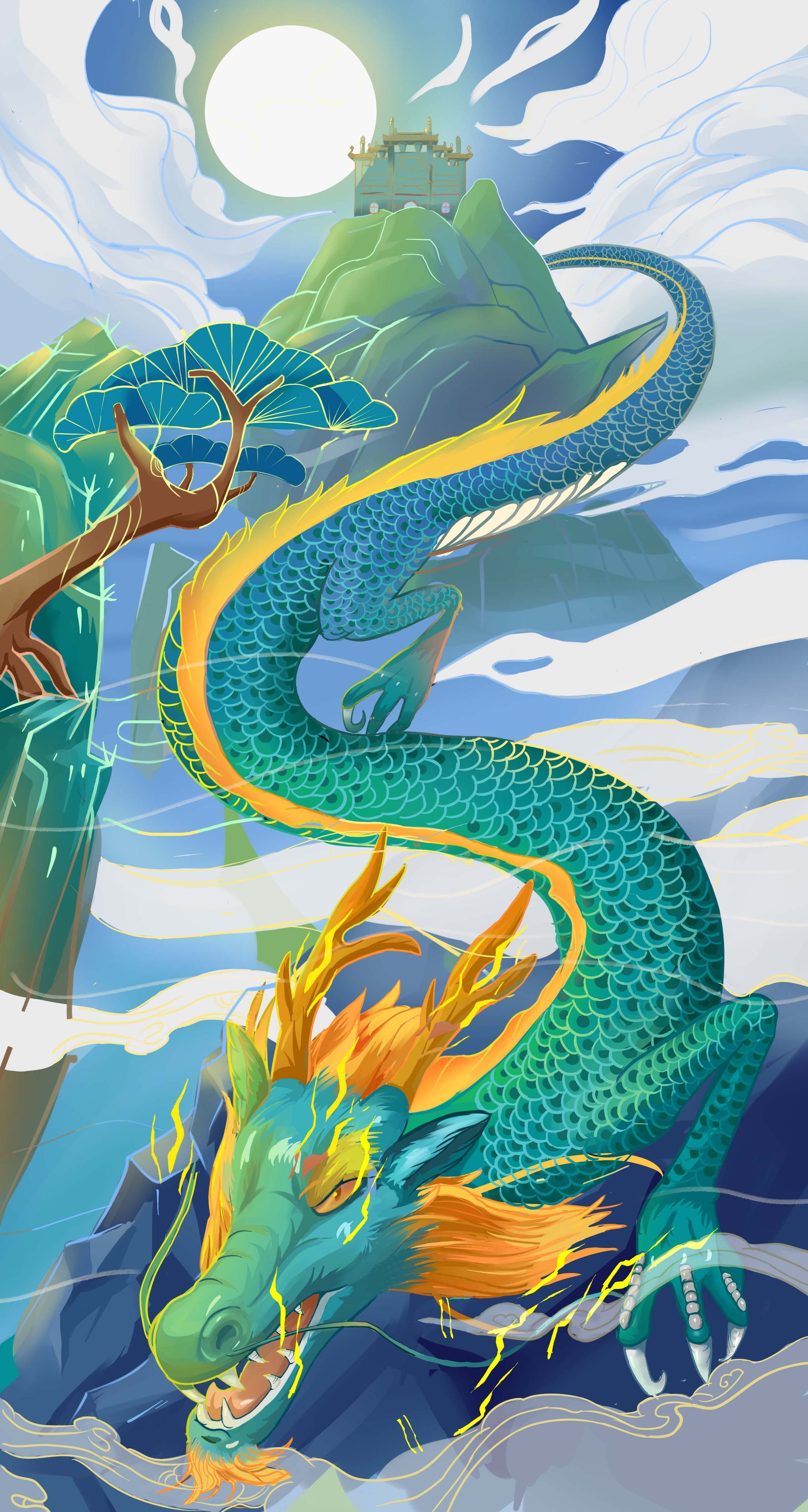 四大神兽插画分享,关注后期分享应用衍生 - 关柏成 - 原创作品 - 视觉