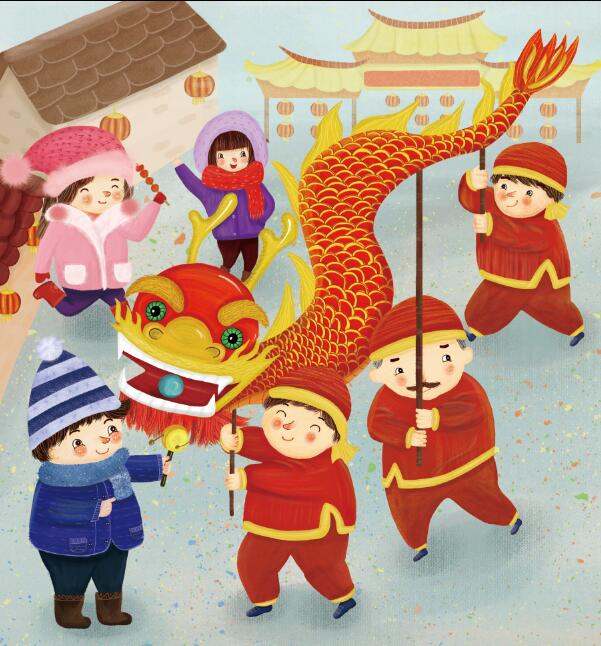 舞龙- 糖果插画 - 原创作品 - 视觉中国(shijueme)