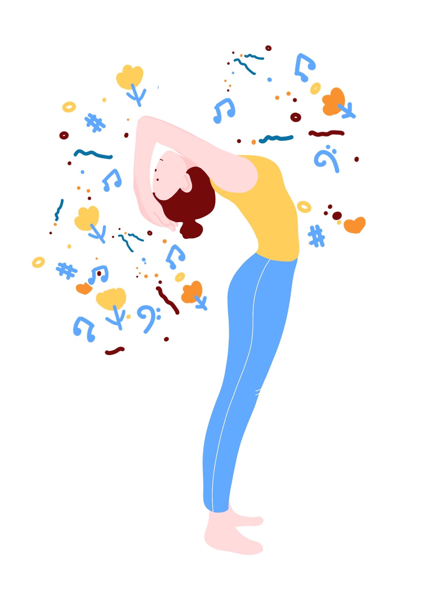 律动的人体动态插画