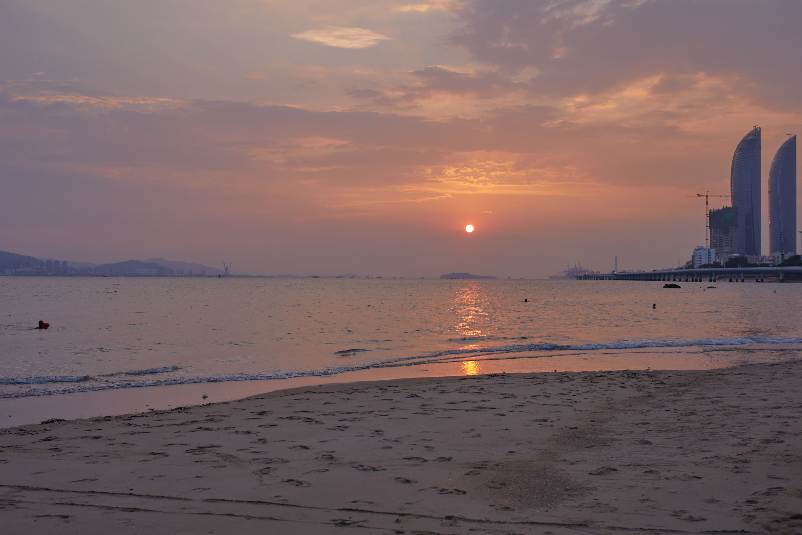 海边日落 真实图片