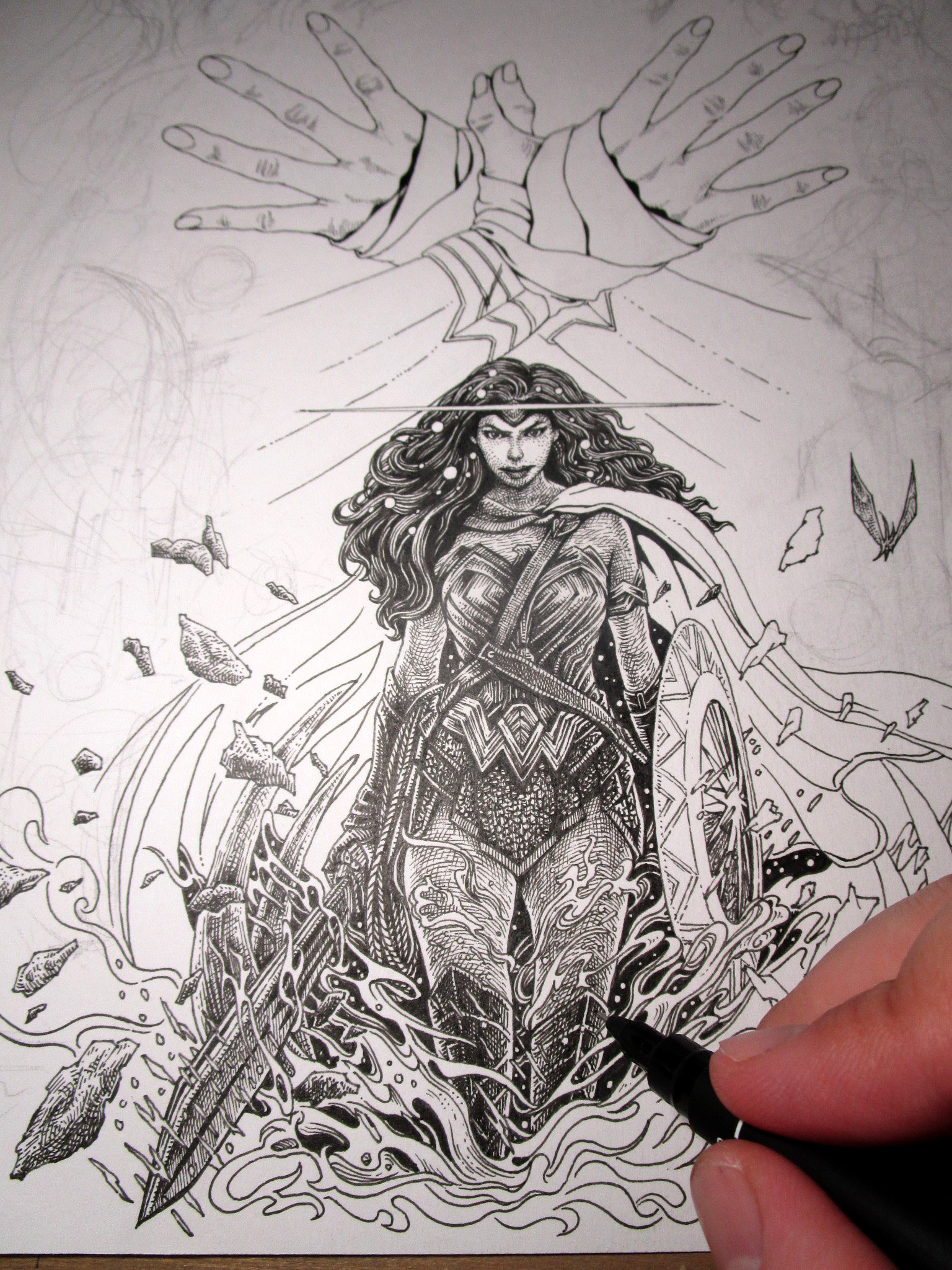 《神奇女侠》手绘作品