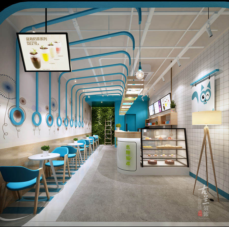 【恋糖猫咪奶茶店】-成都网红奶茶店设计