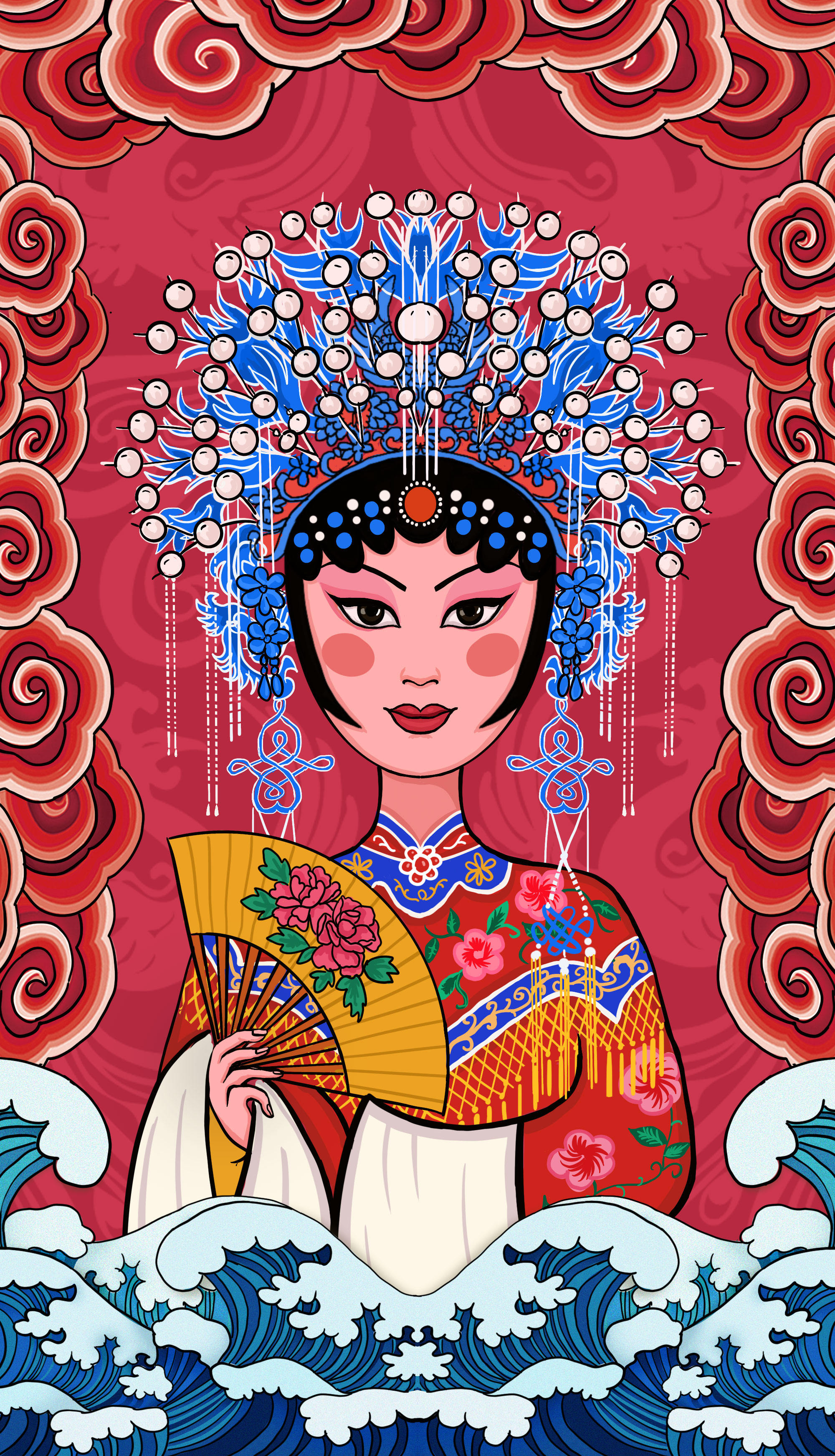 京剧人物插画创作 - 肥兔匠 - 原创作品 - 视觉中国(shijueme)