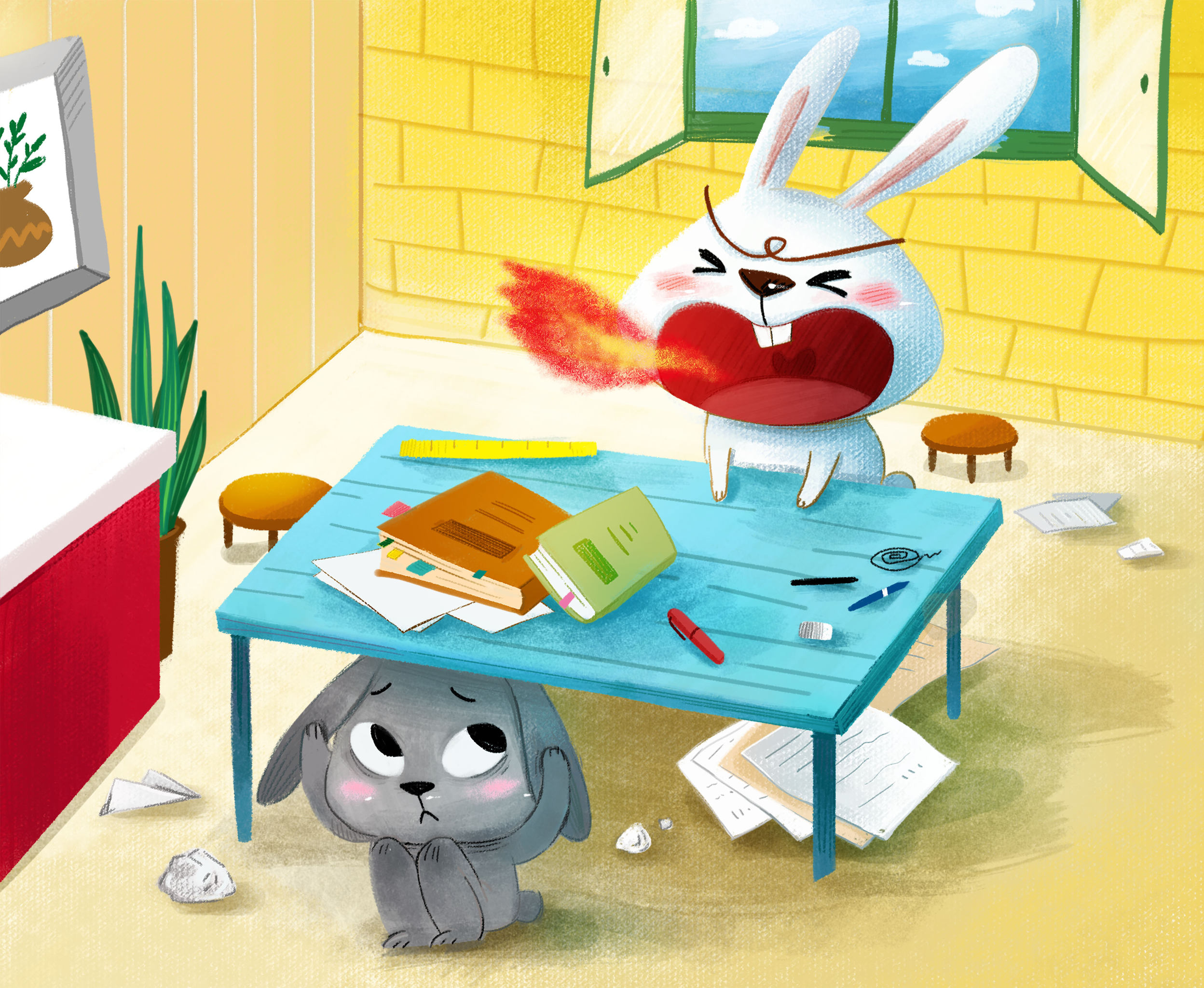 爱生气的小兔子