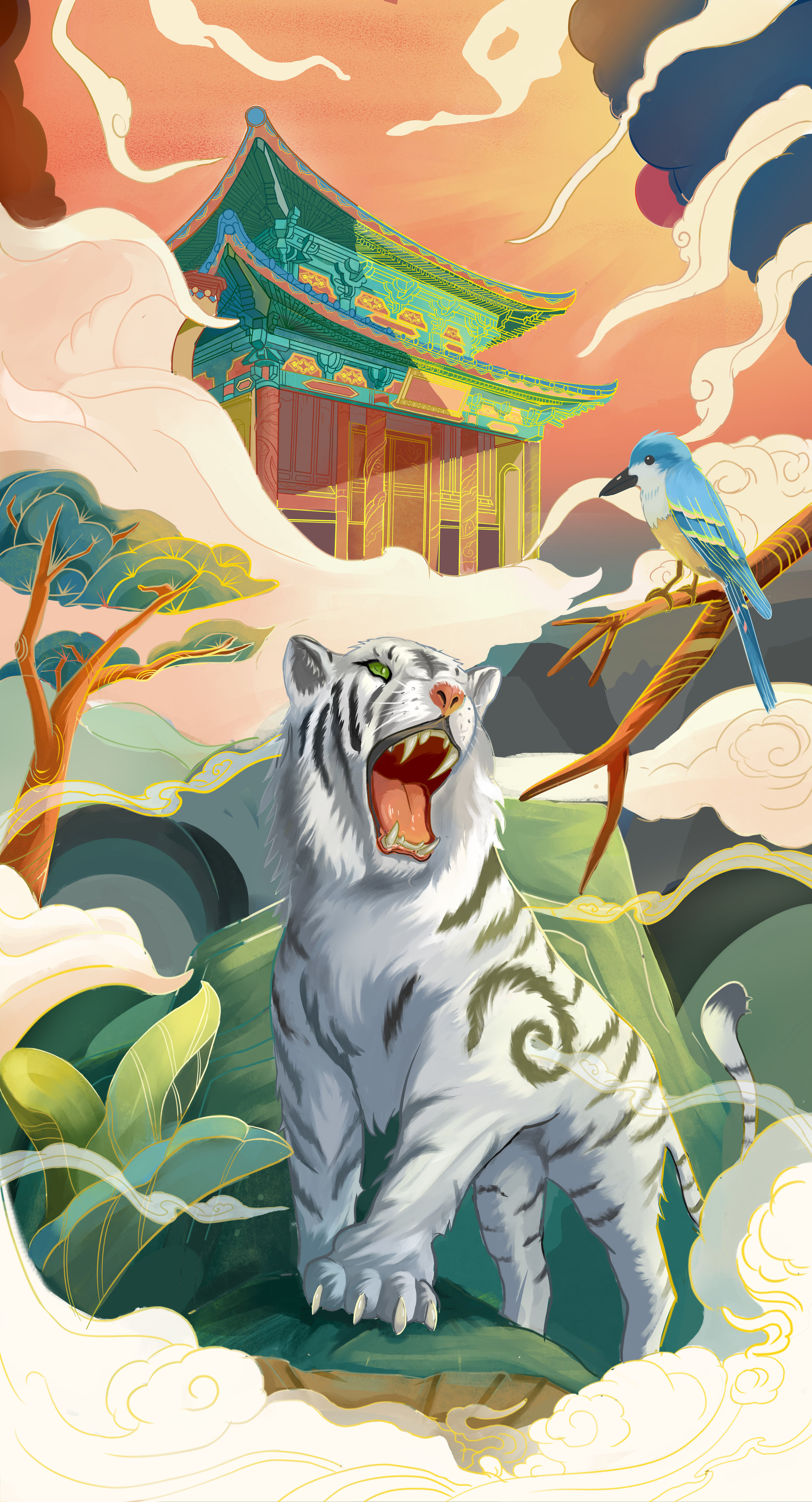 神兽白虎——古风建筑