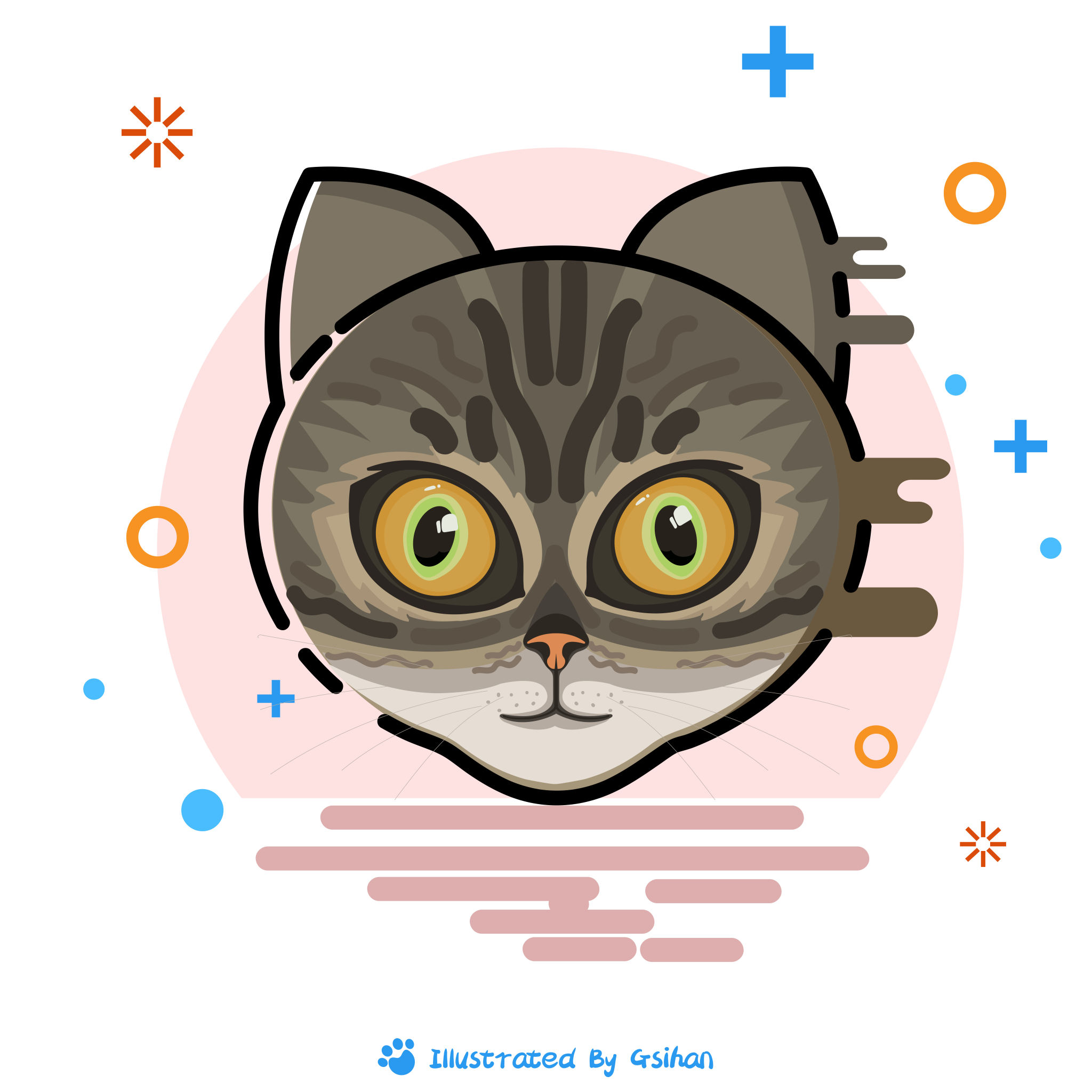 mbe风格可爱猫咪头像贴纸有你家的主子吗