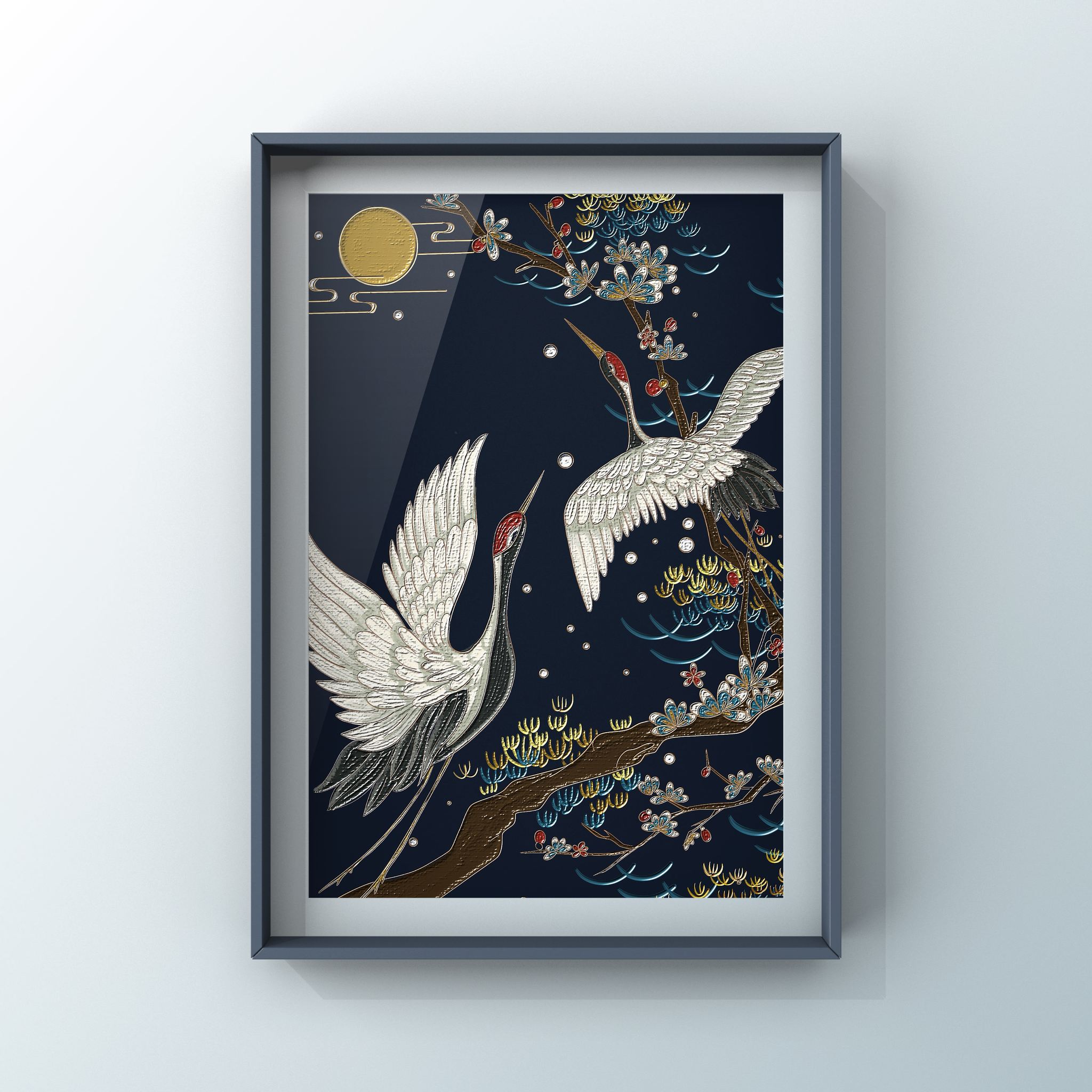 仙鹤装饰画 - hh-june - 原创作品 - 视觉中国(爱视觉)