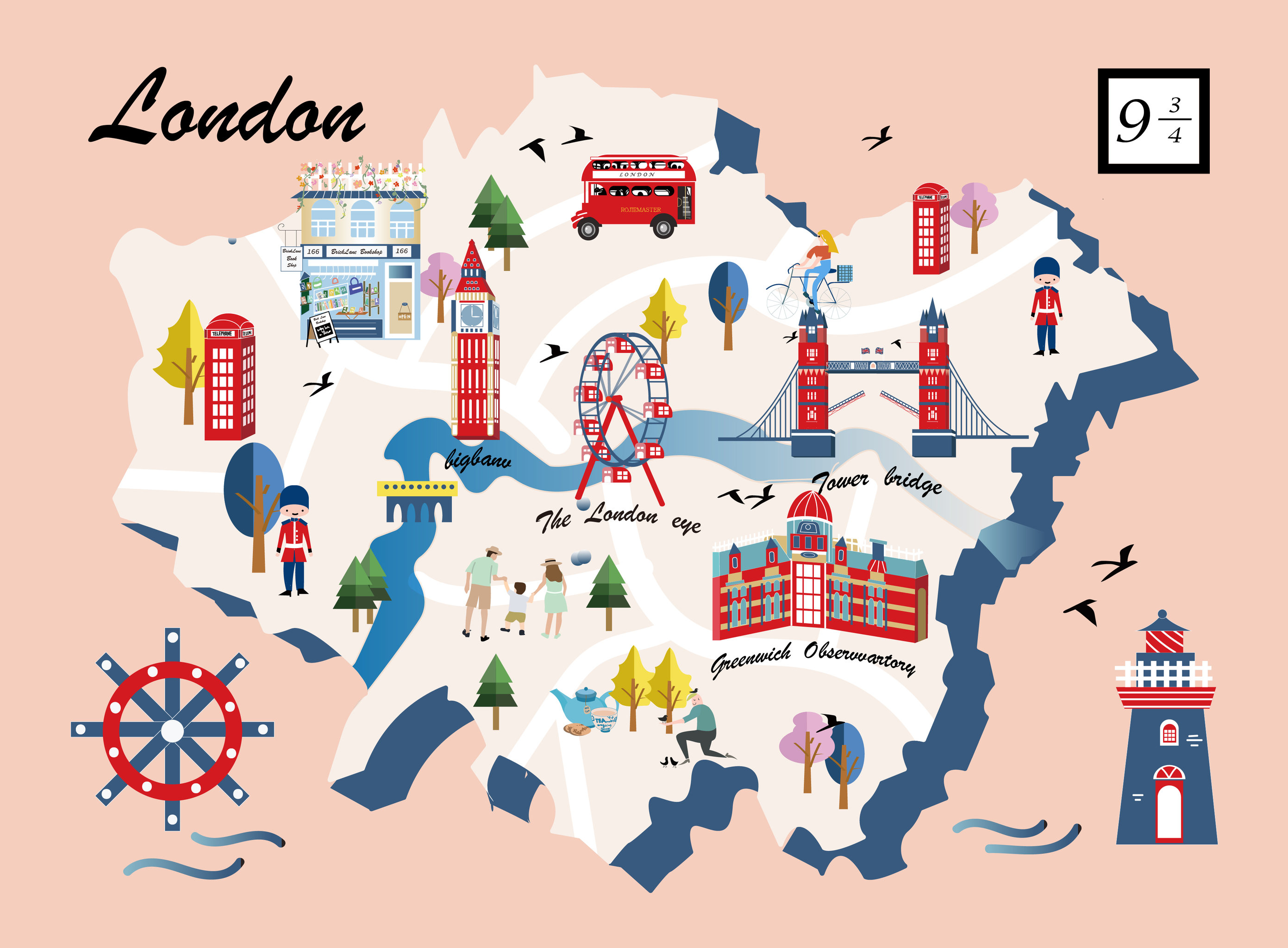 伦敦地图 - 裁裁 - 原创作品 - 视觉中国(爱视觉)