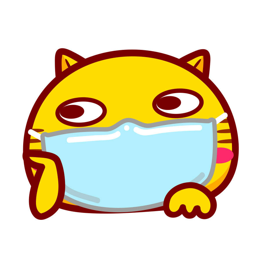 哈咪猫戴口罩表情头像