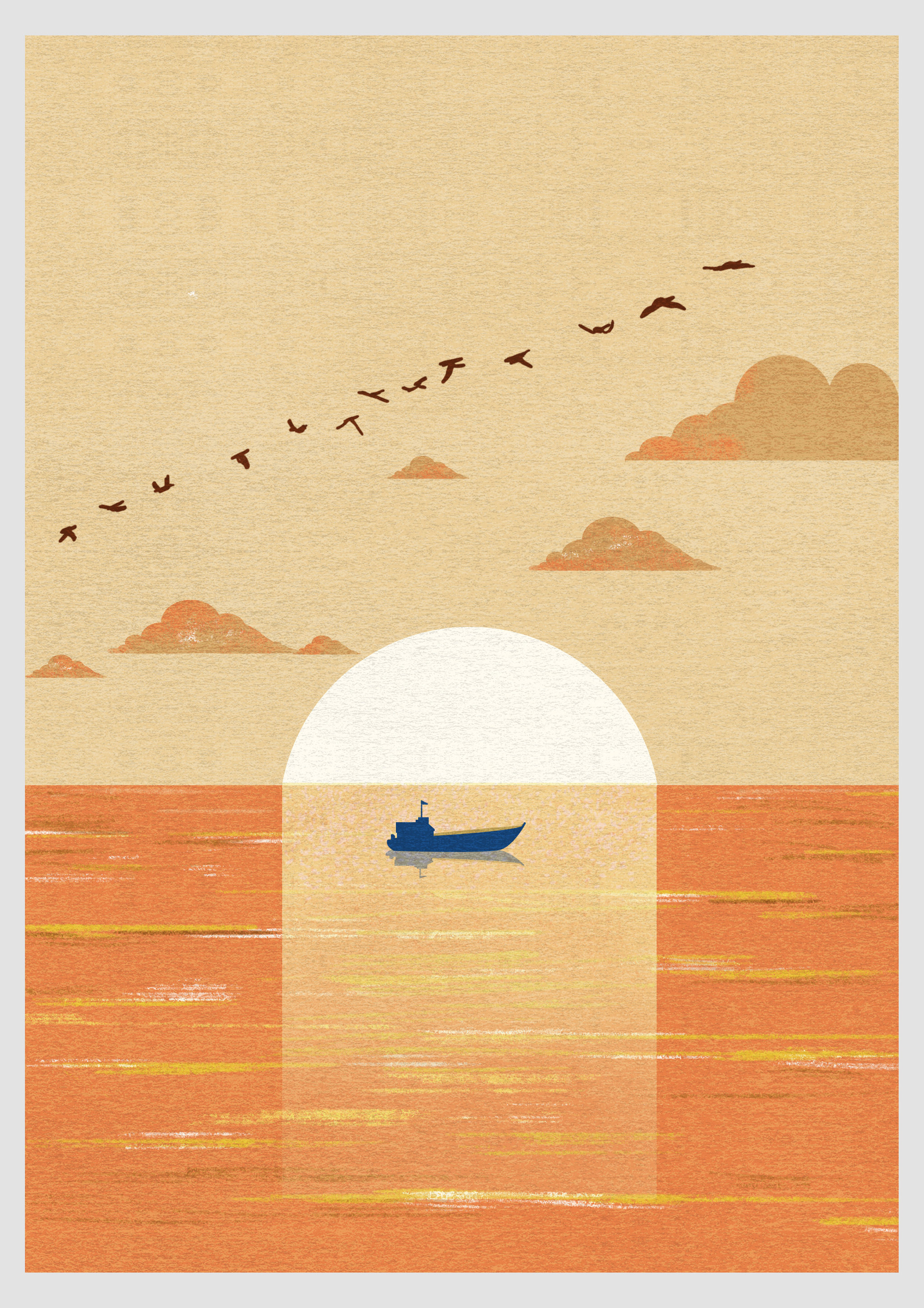 极简扁平风插画