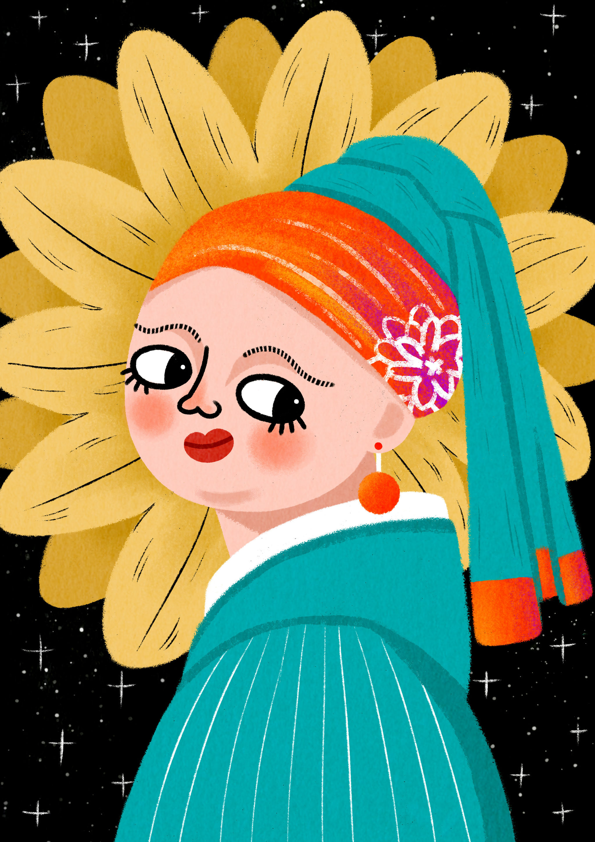 名画转插画 | 双下巴系列