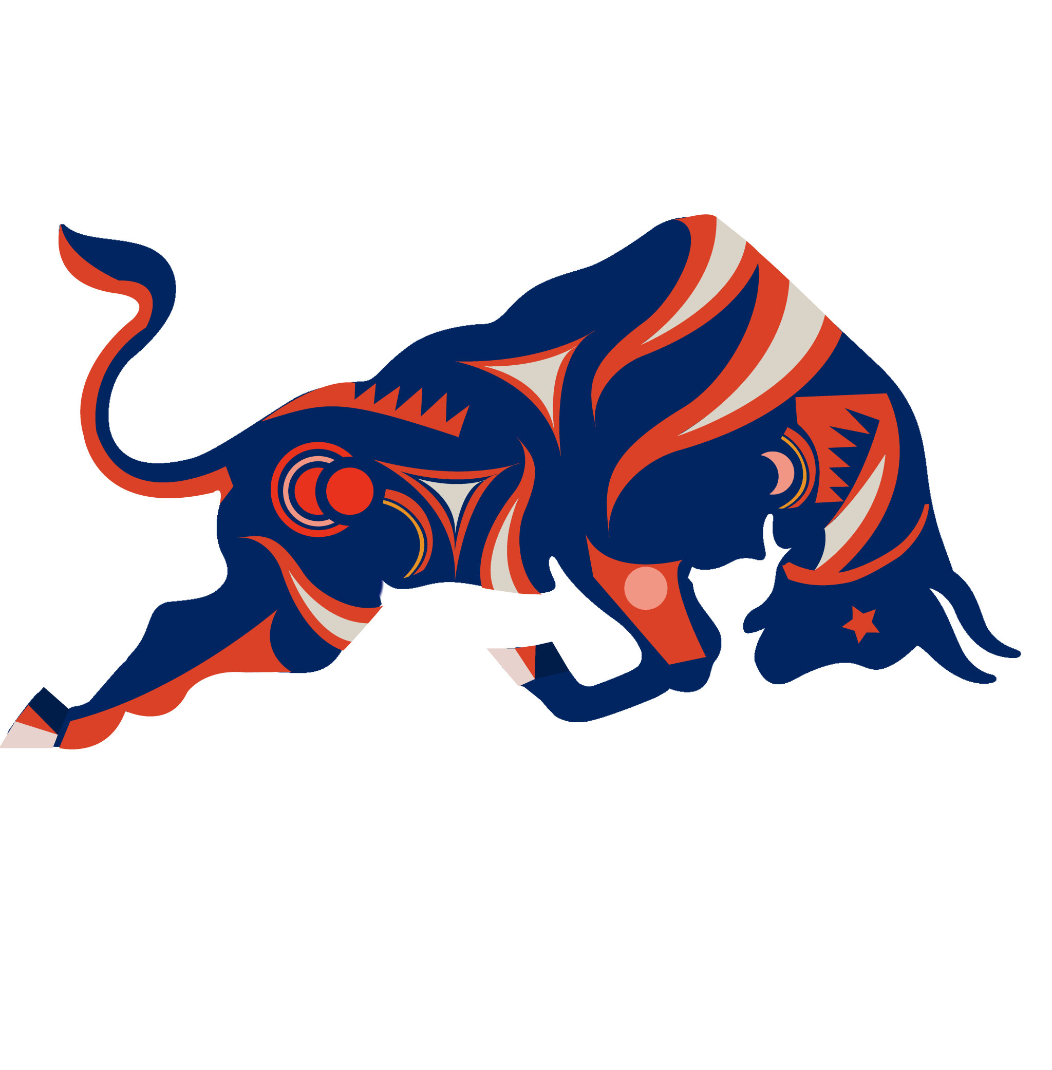 斗牛- 红蓝黄 - 原创作品 - 视觉中国(shijueme)