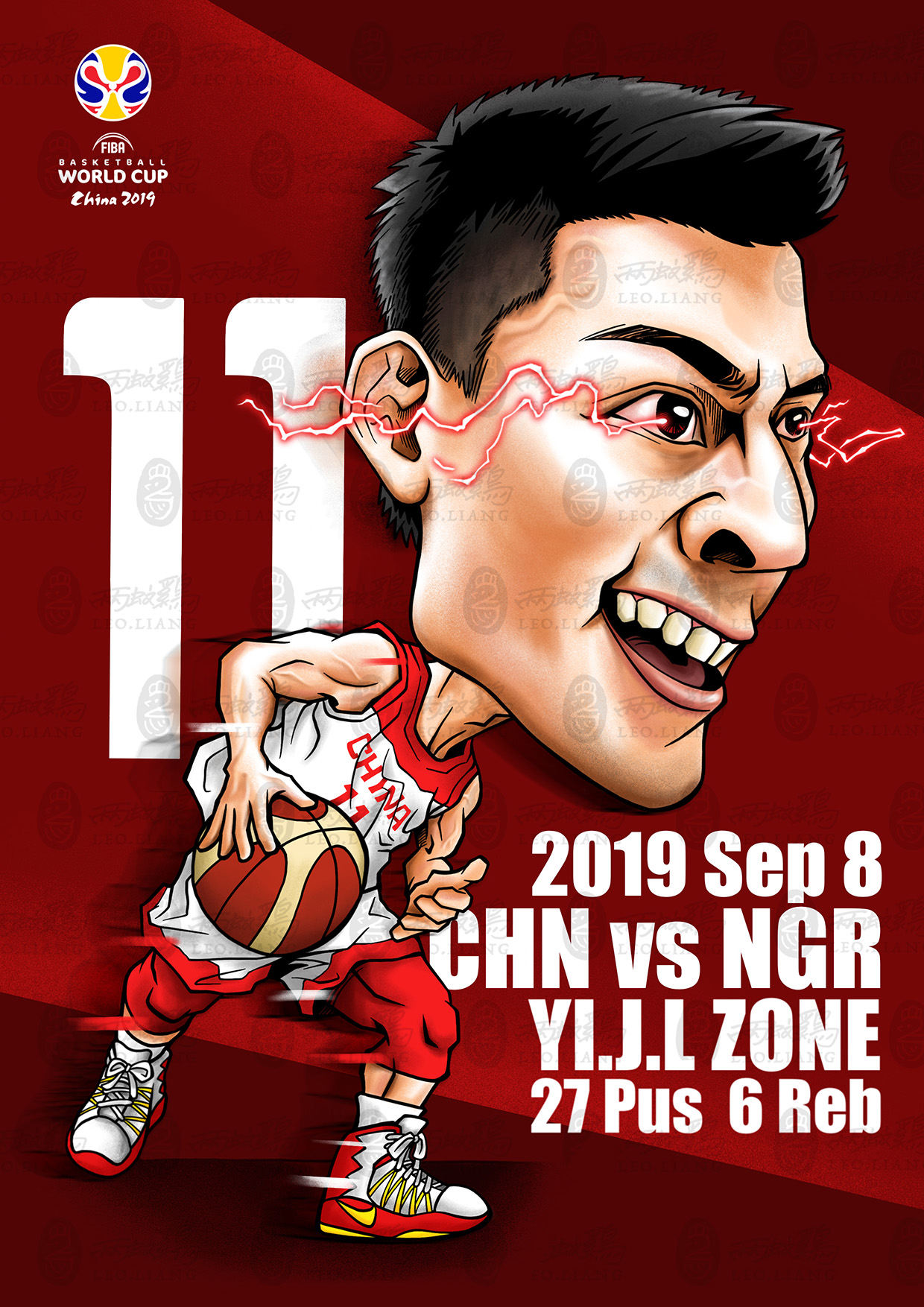 人像漫画:倾尽所有 易建联 - 雷欧鸡哥 - 原创作品 - 视觉中国(shijue