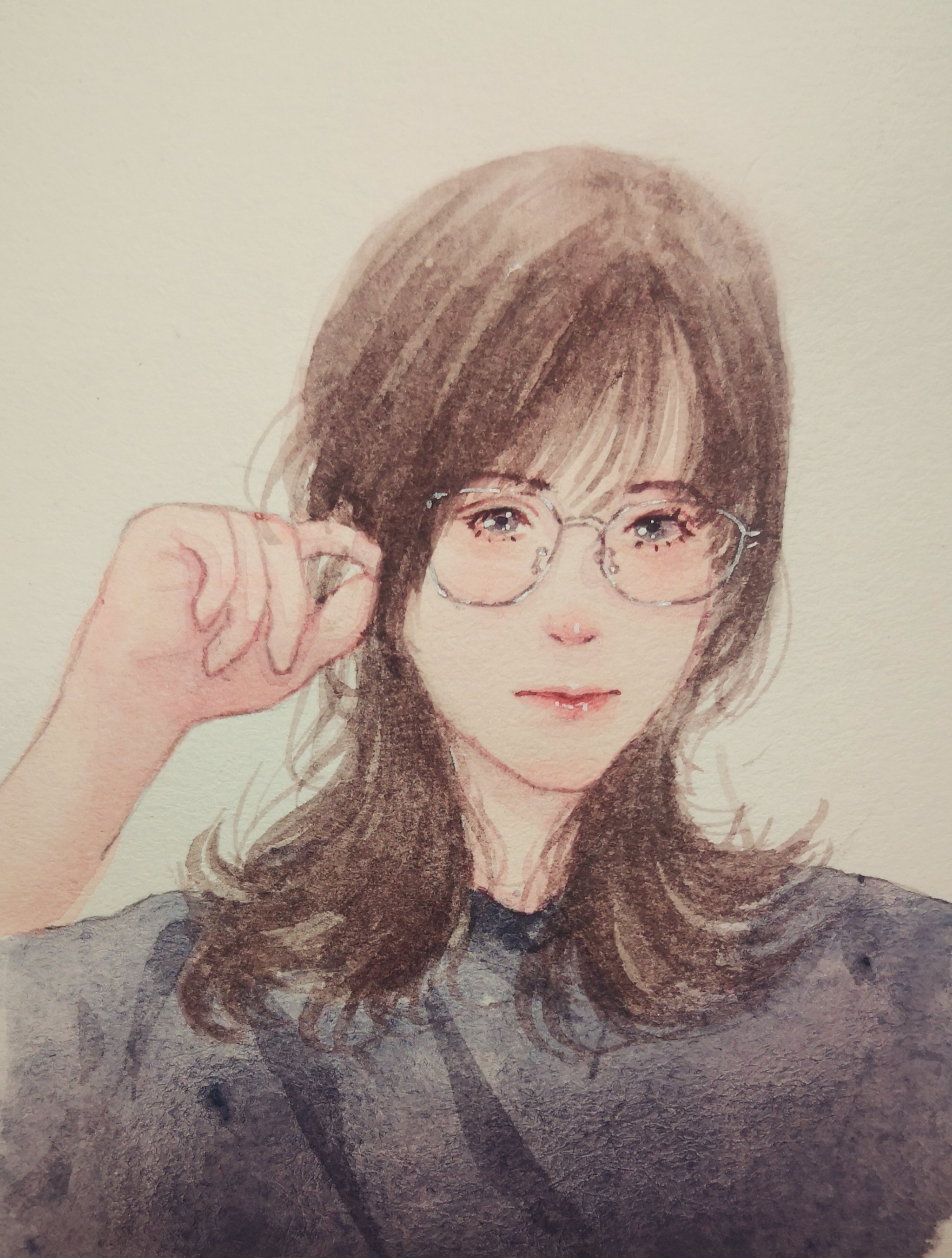 手绘水彩头像照片转真人手绘