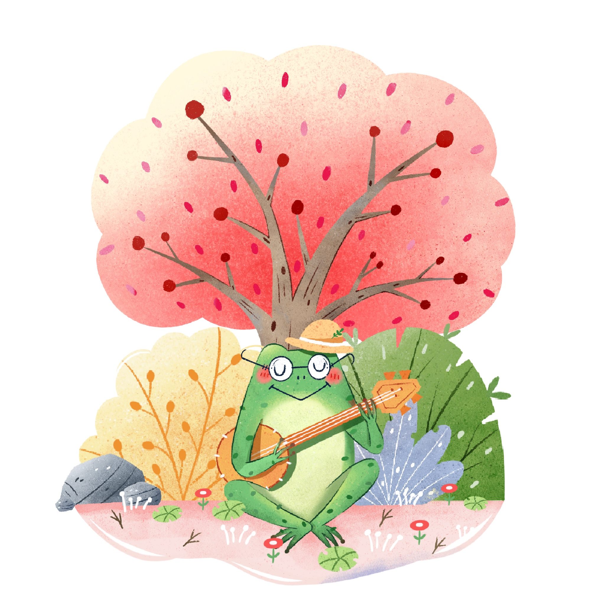 小动物森林场景