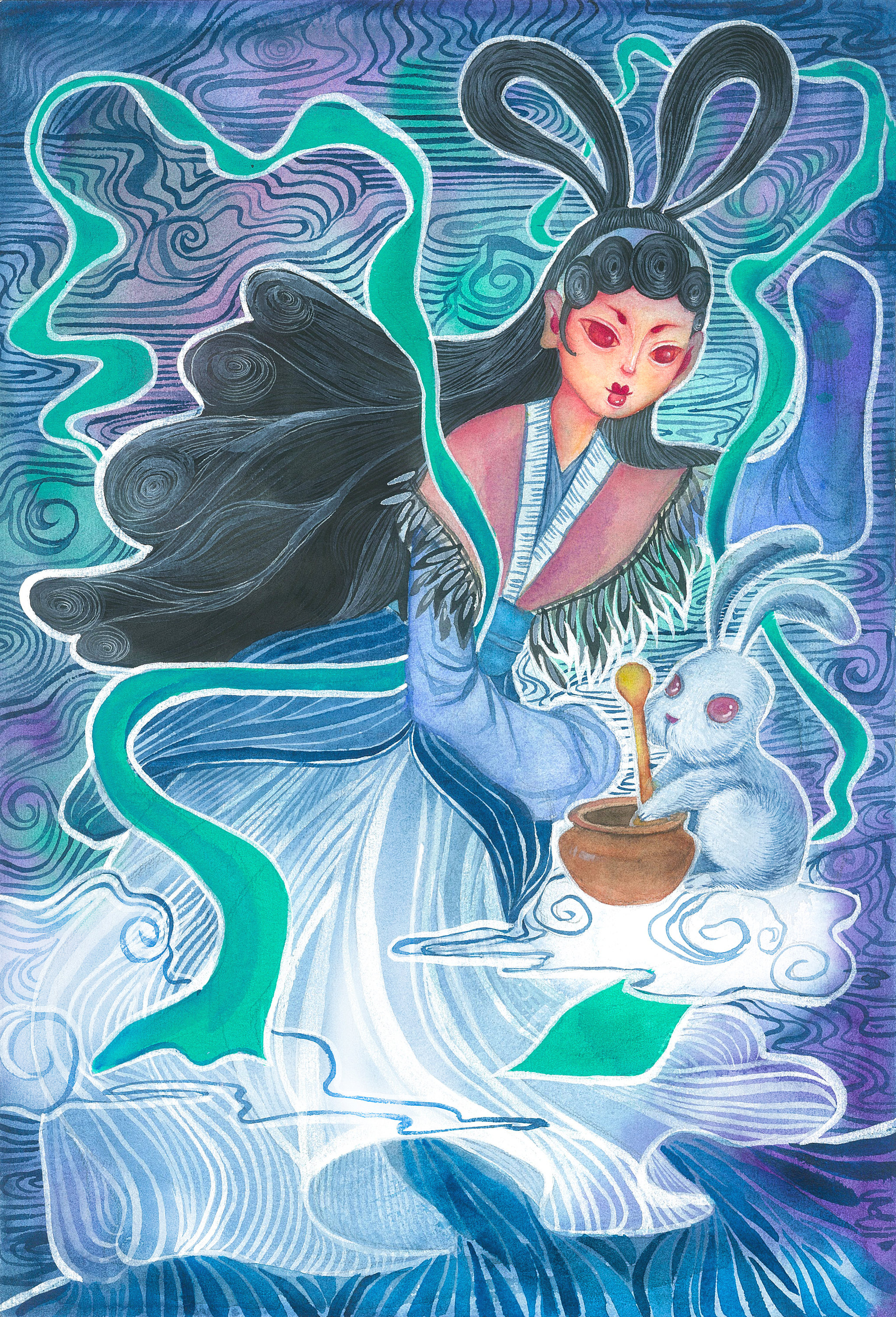 嫦娥- crazy豆豆 - 原创作品 - 视觉中国(shijueme)