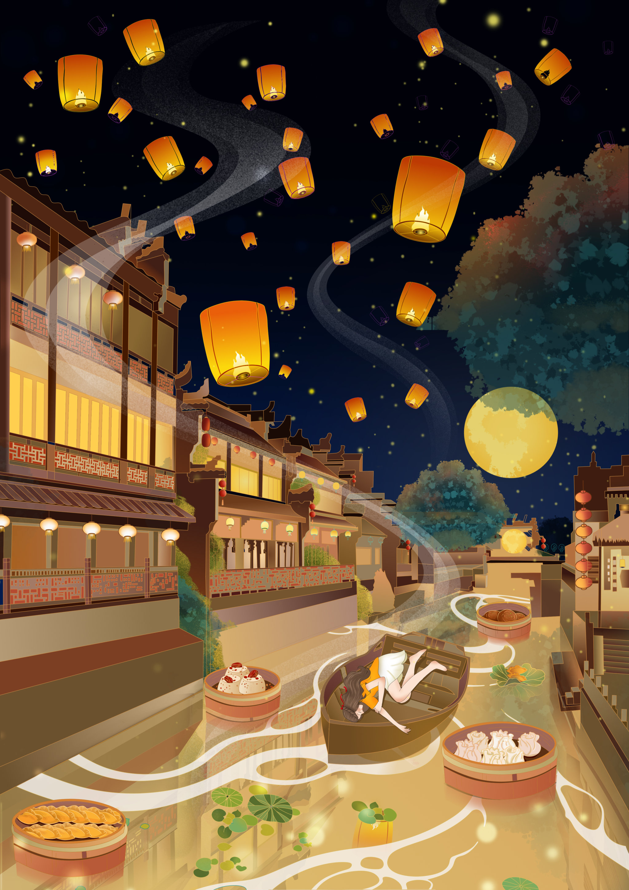 秦淮夜景 - 第三个影子 - 原创作品 - 视觉中国(shijueme)