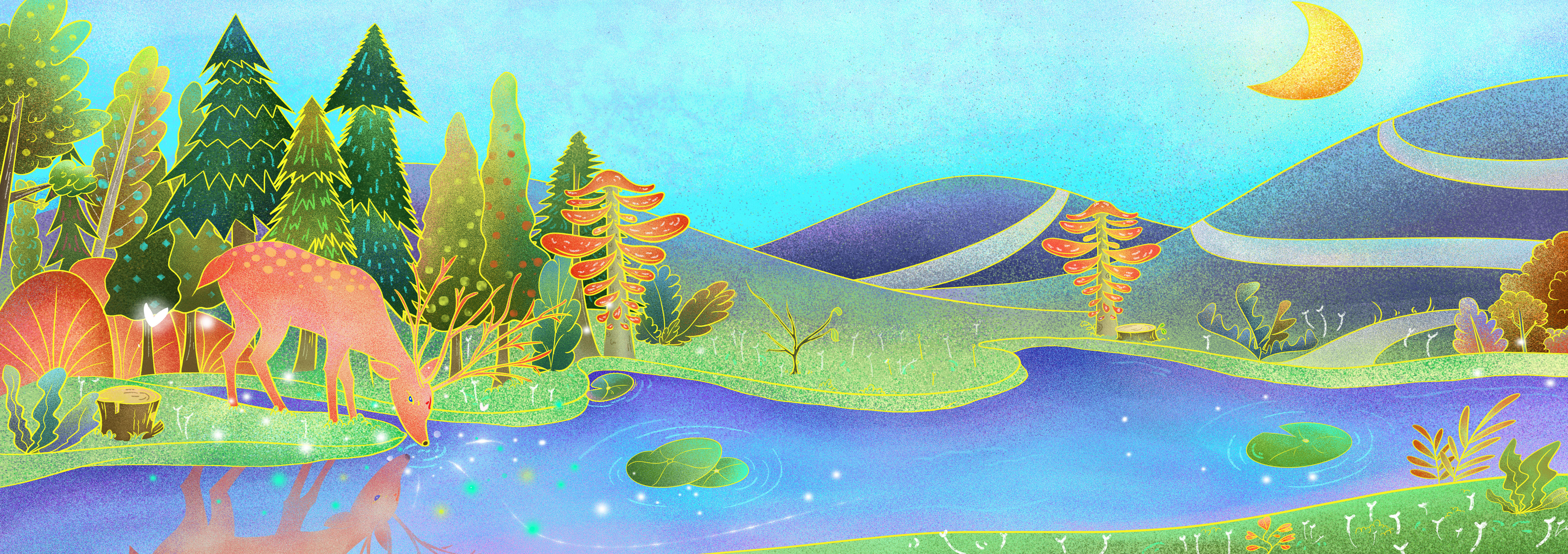 在淝河边上,有一处景色优美的河滩.