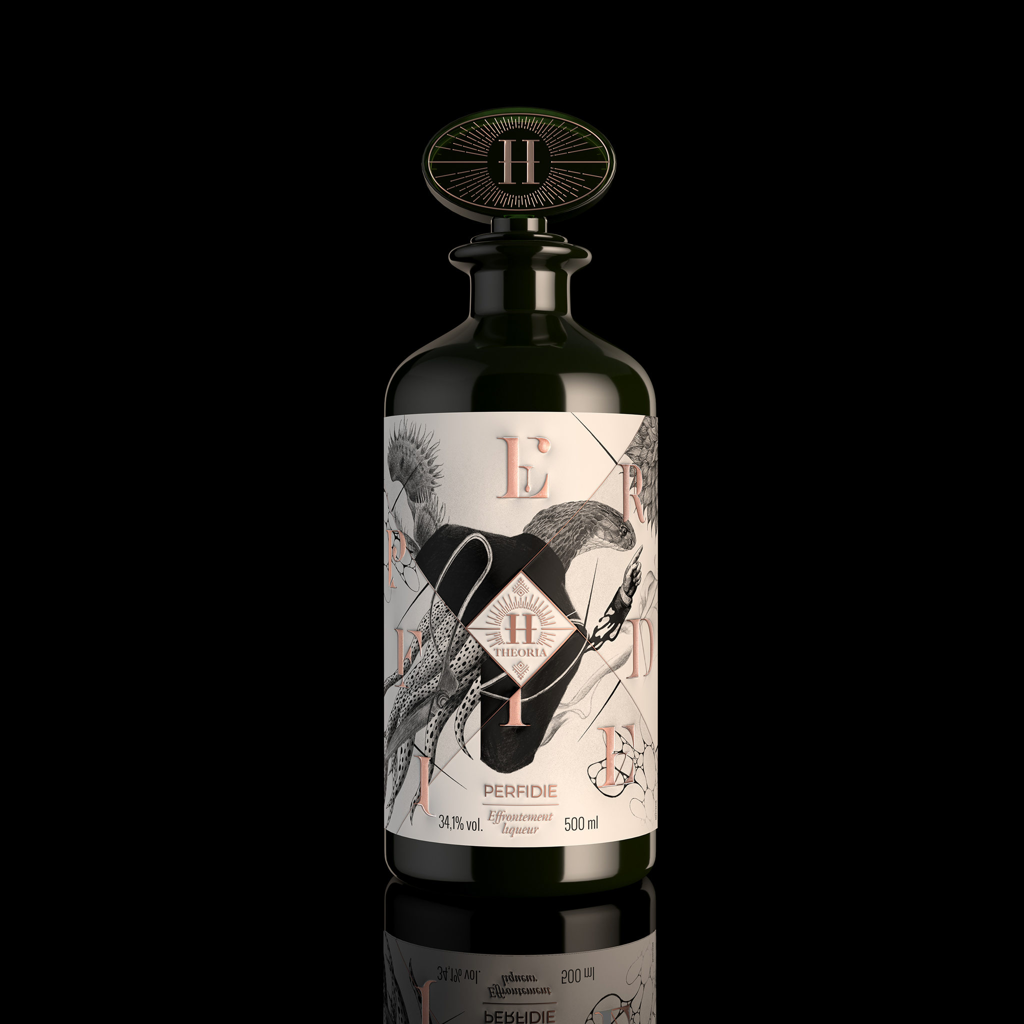 h烈性酒酒标设计