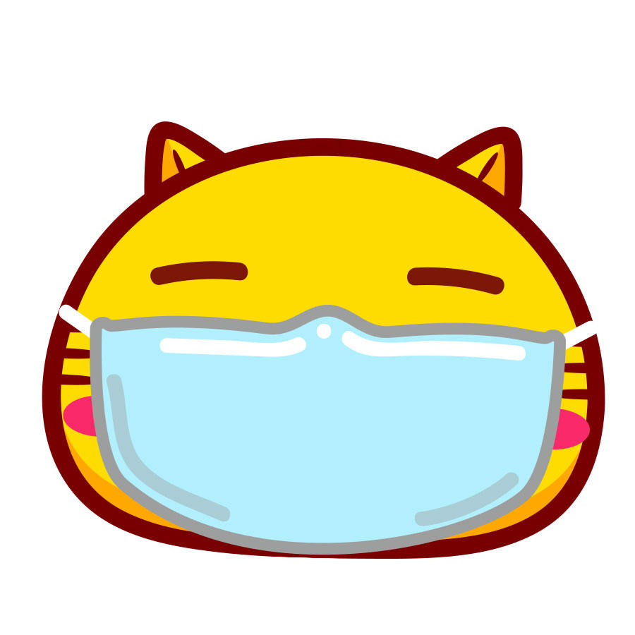 哈咪猫戴口罩表情头像