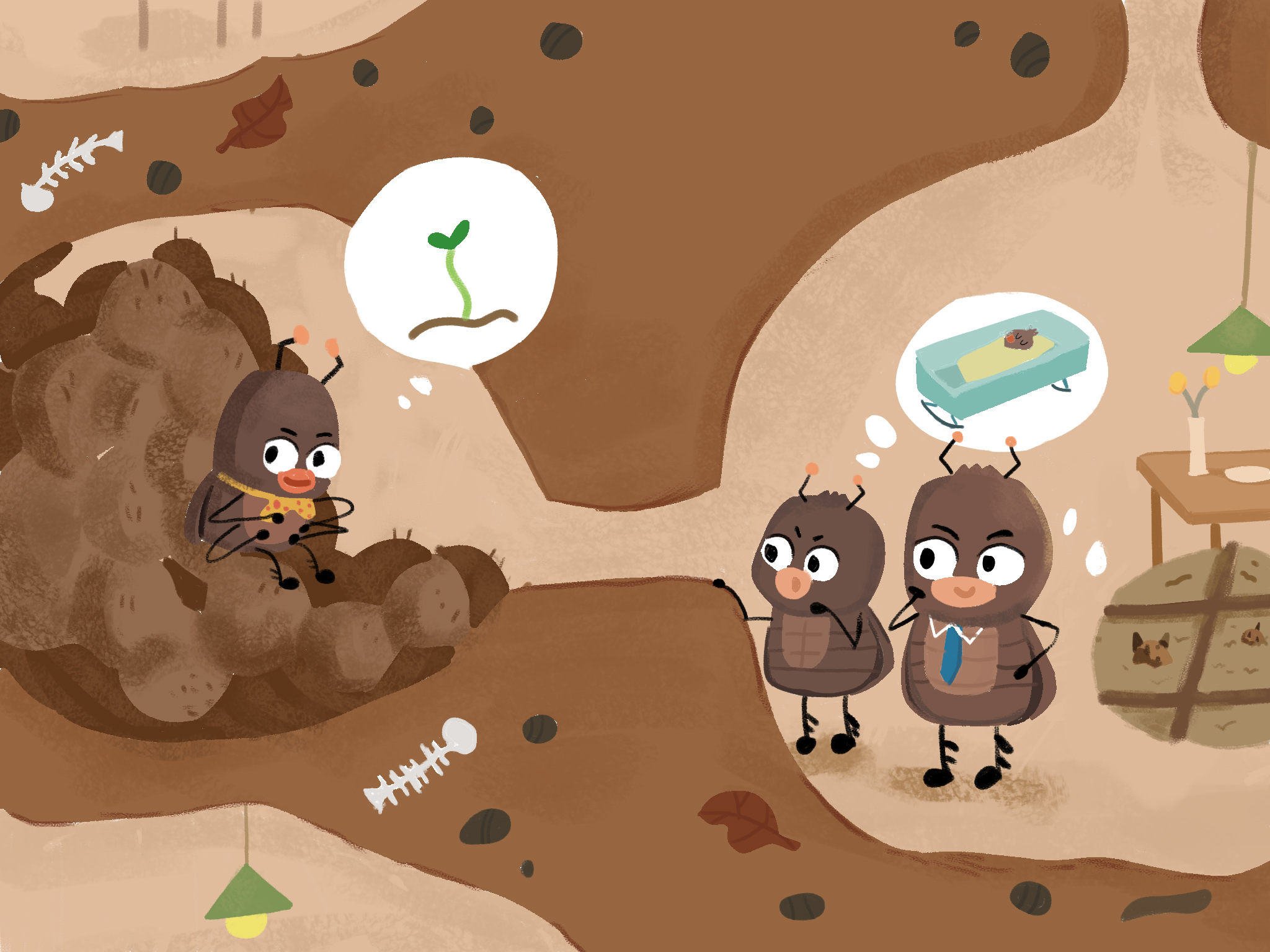 屎壳郎一家 插画  - 绘本 |   上传时间: 2021-09-15 17:54 为ta点赞