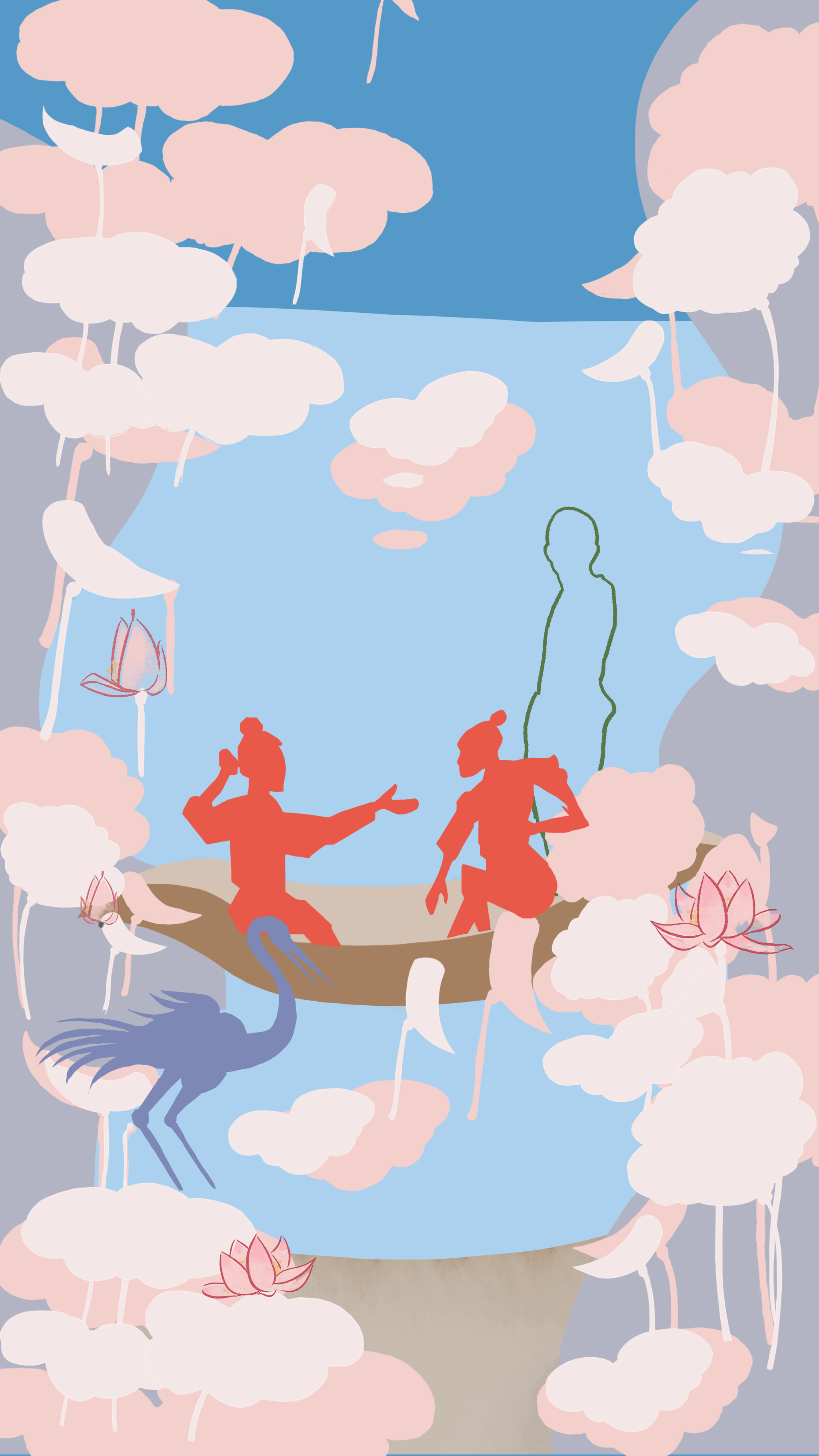 农作俑画像砖矢量插画分享