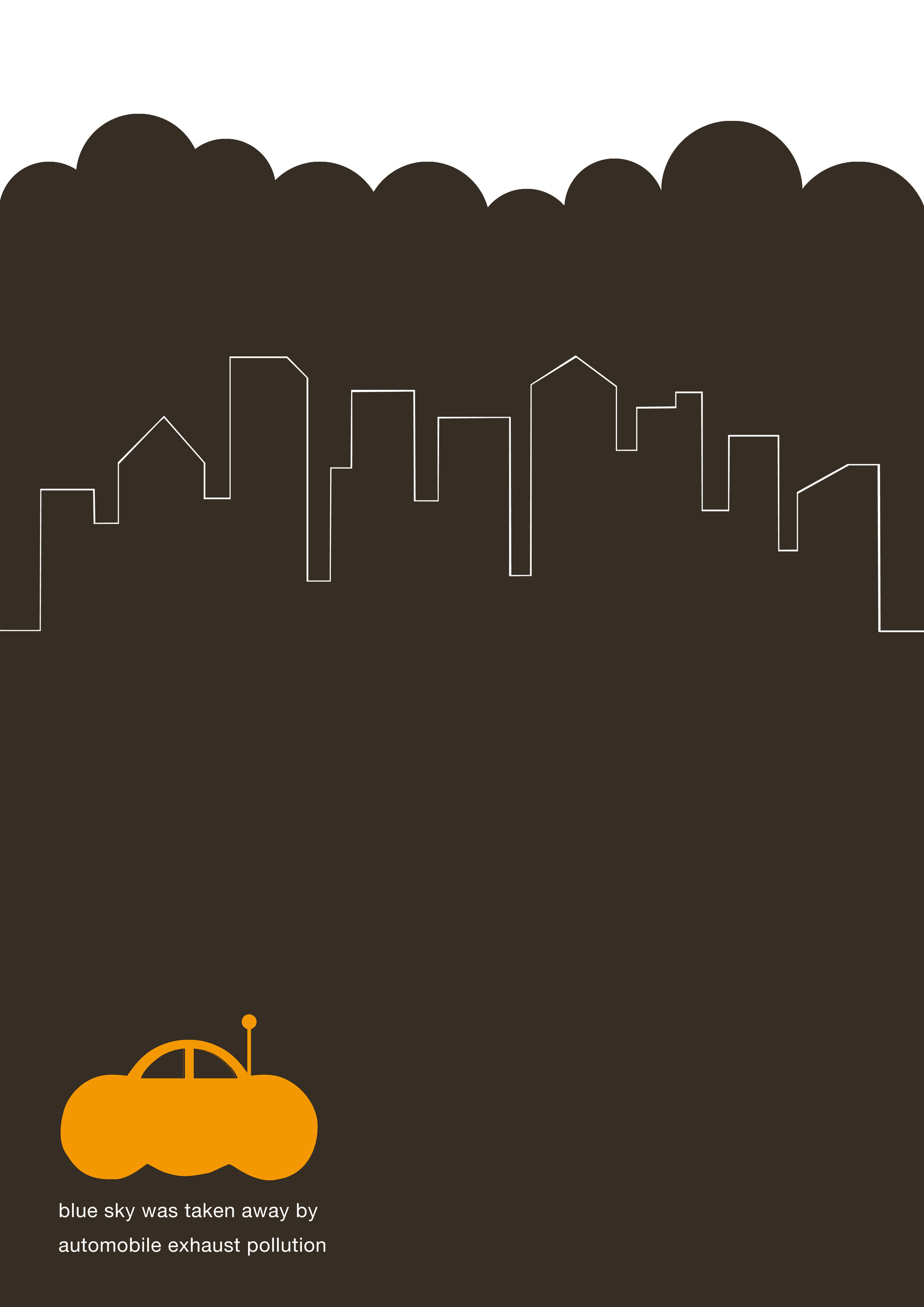 汽车尾气污染公益海报