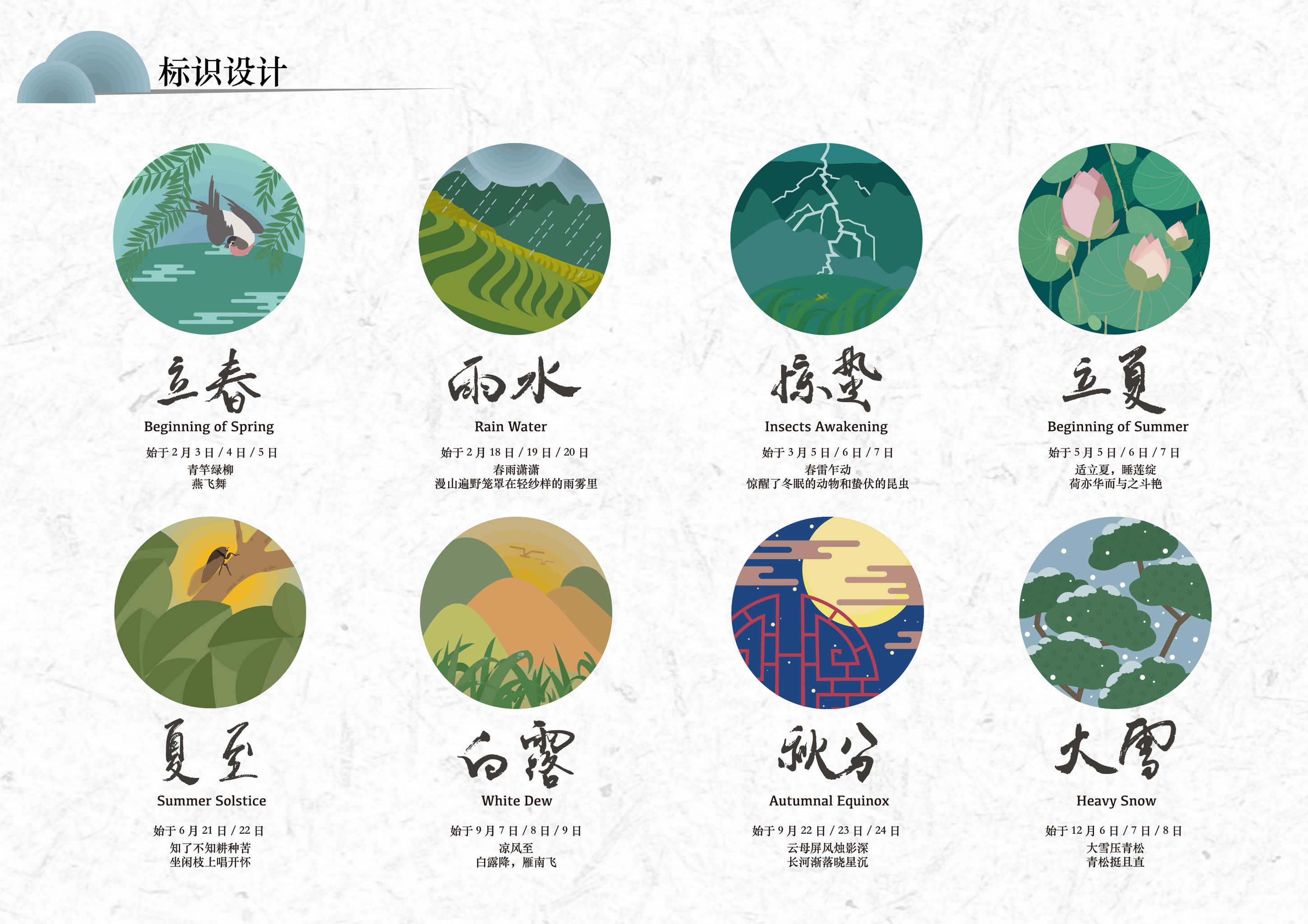 二十四节气标识设计 —"寄情于自然"
