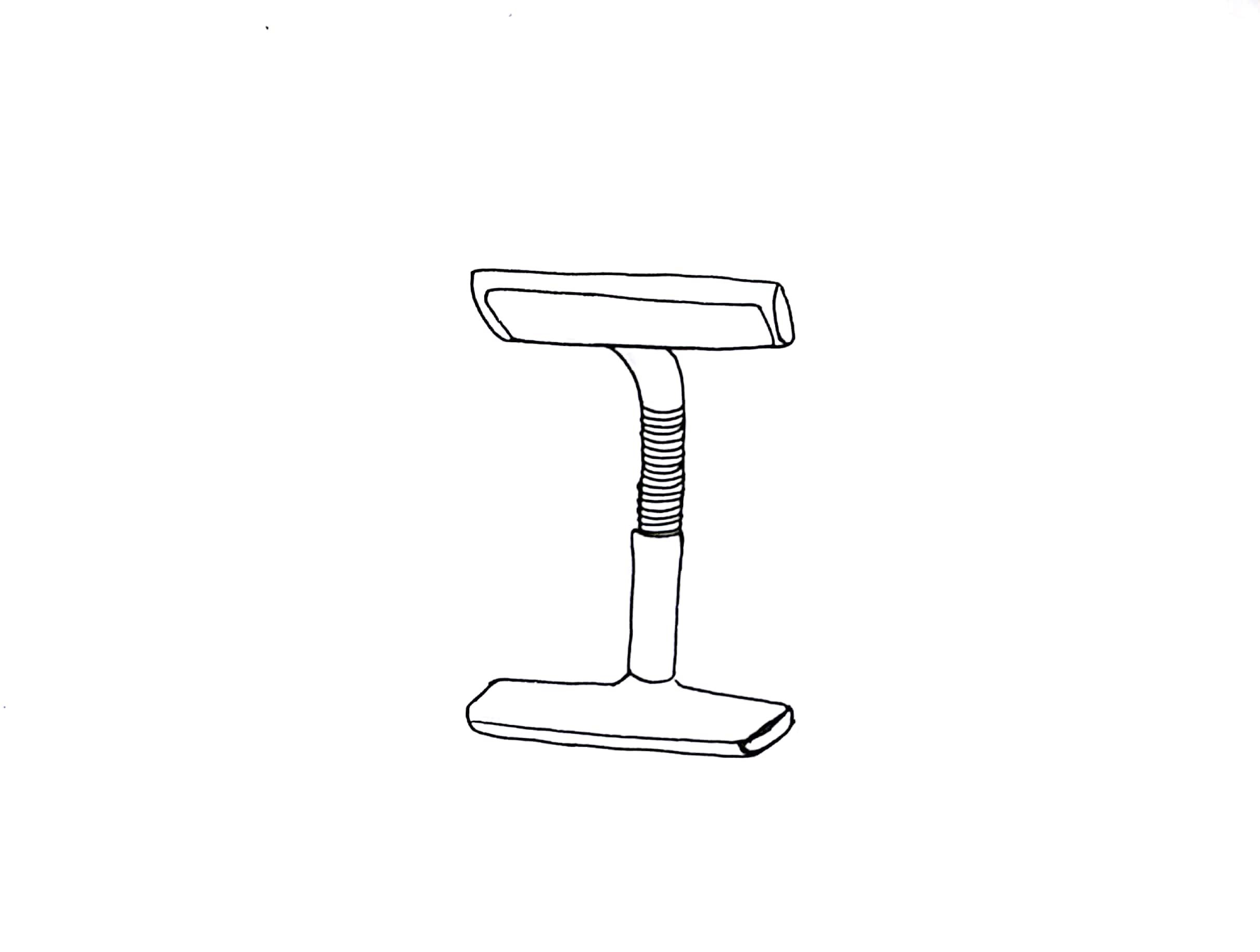 手绘黑白台灯,灯泡,节能灯插画