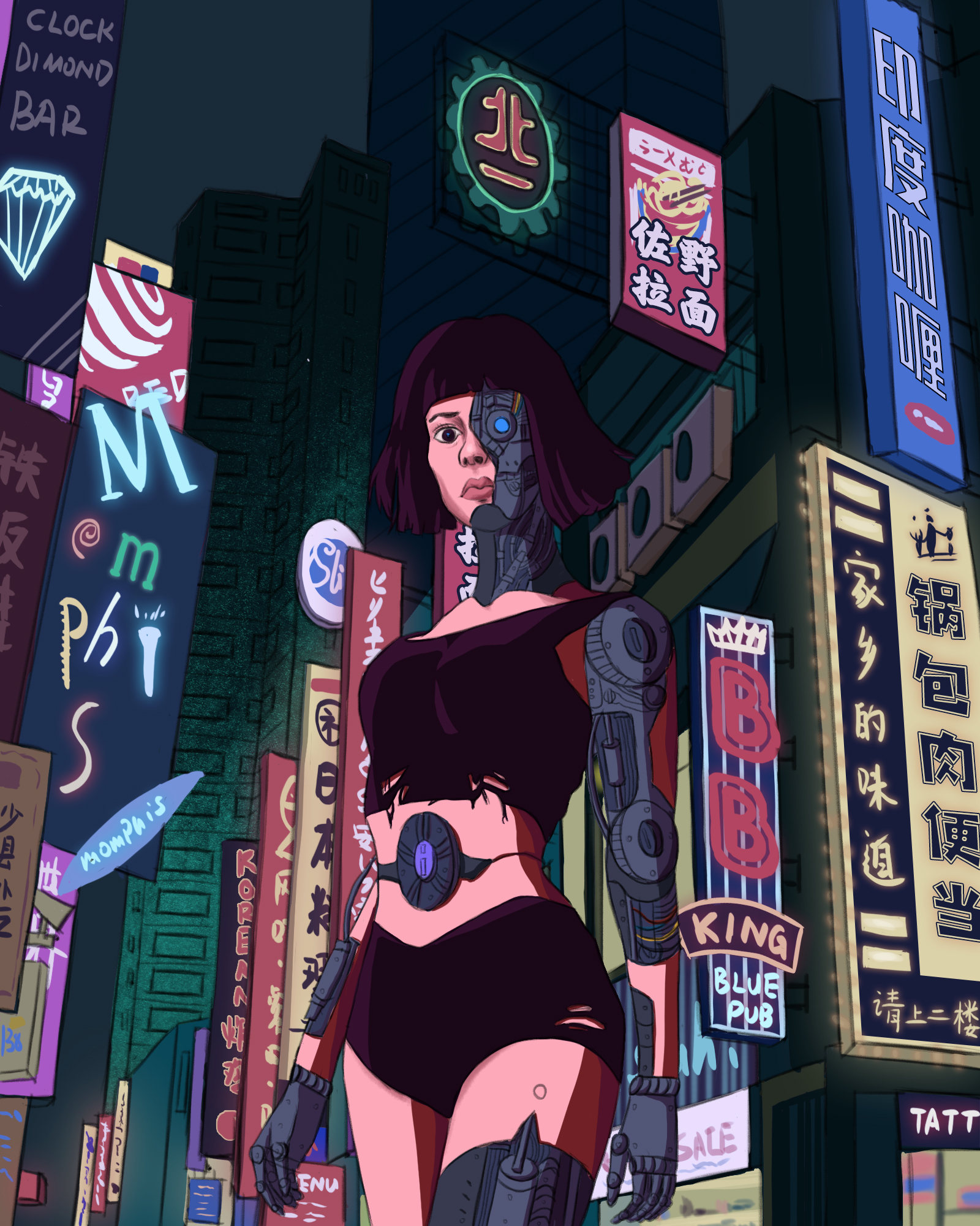 赛博朋克(尝试不同风格) - tsq - 原创作品 - 视觉中国(shijueme)