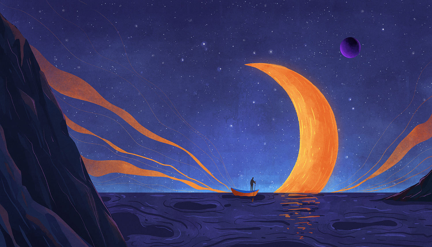 三月插画-月光系列