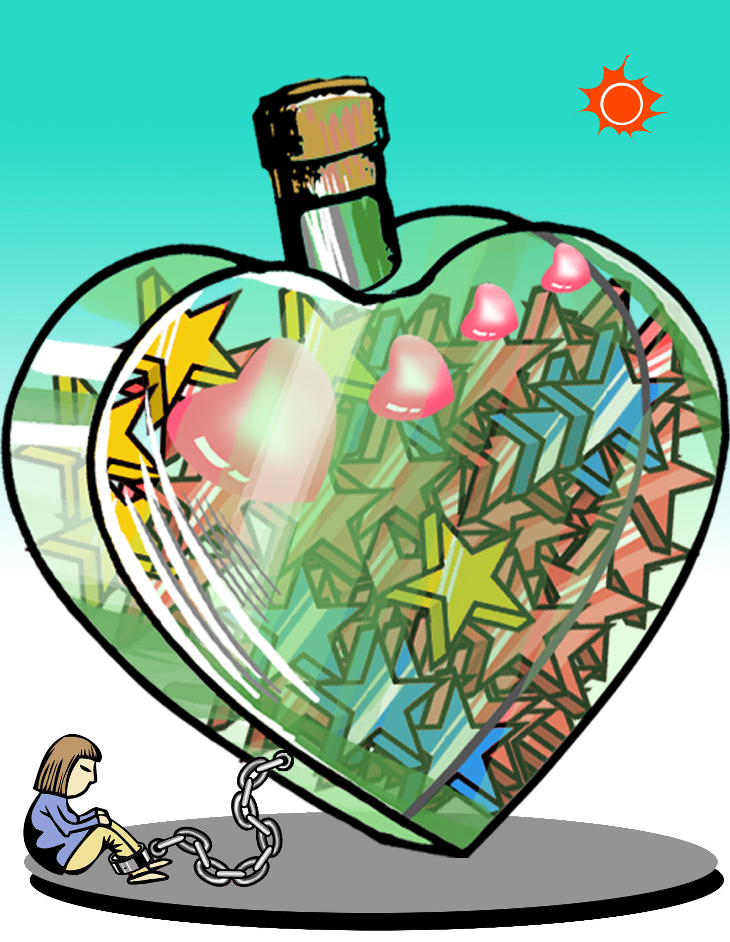 抑郁症玻璃心心累精神压力重负重压焦虑