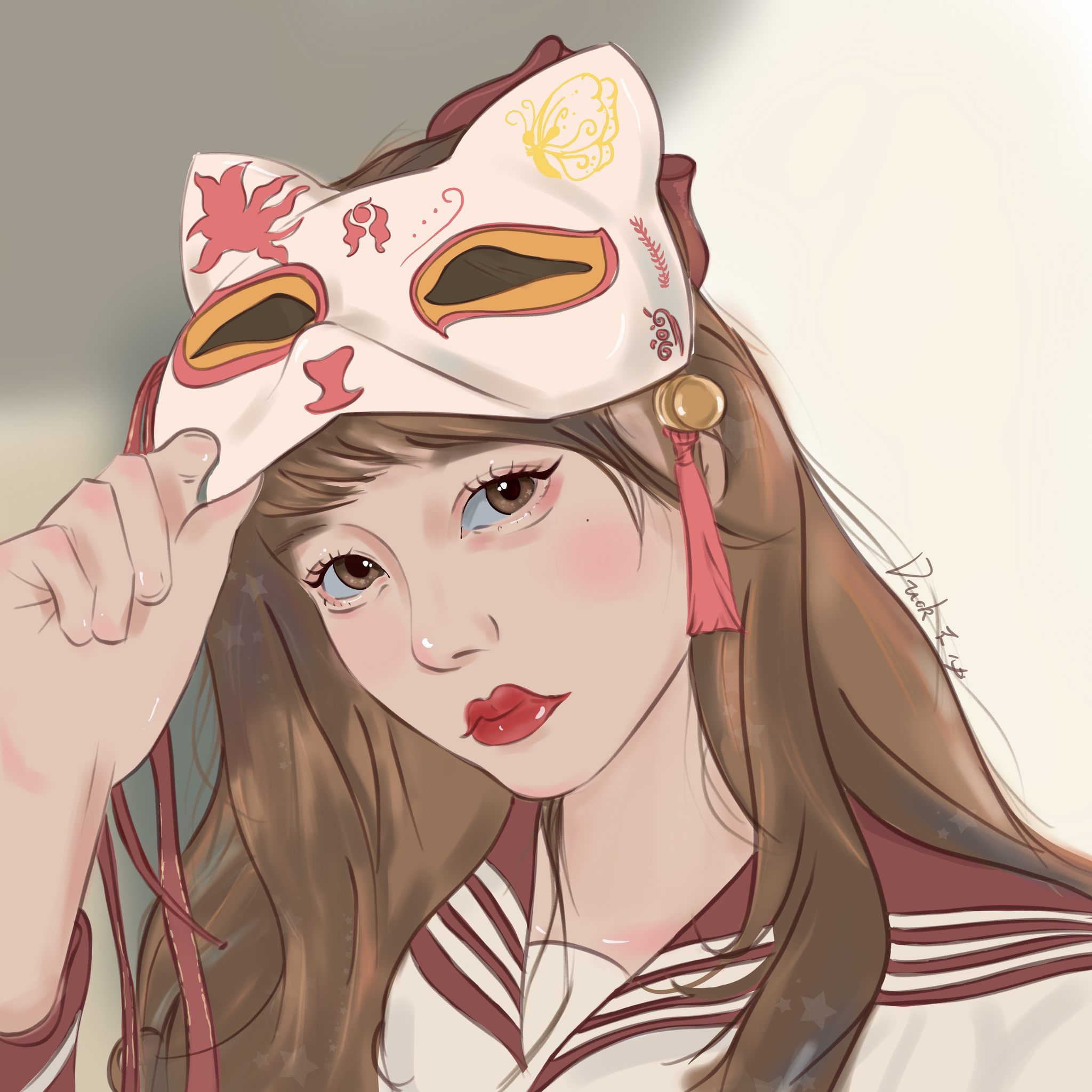 人物风景创意插画