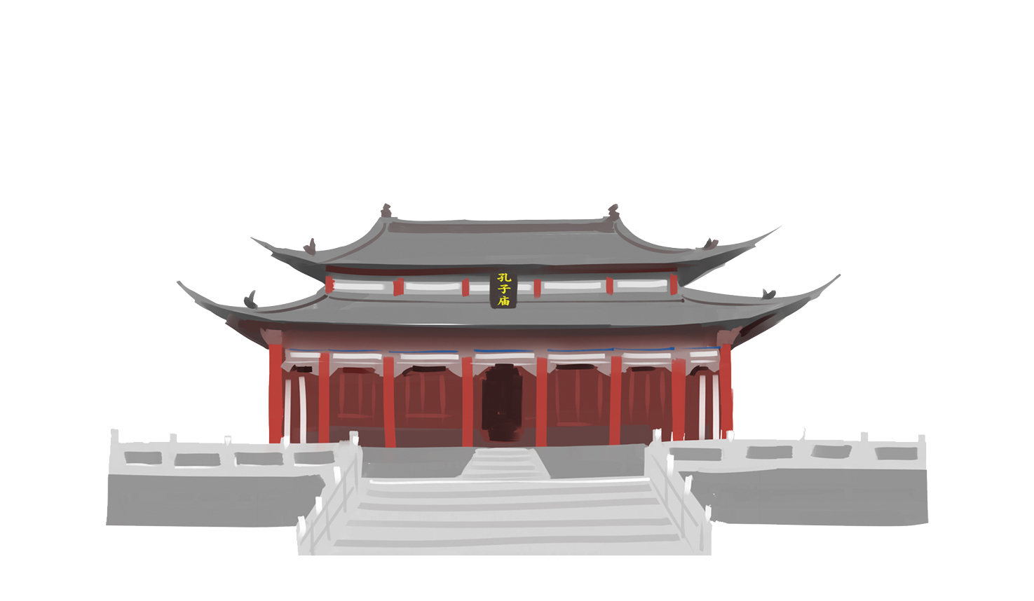 中国古代建筑插画