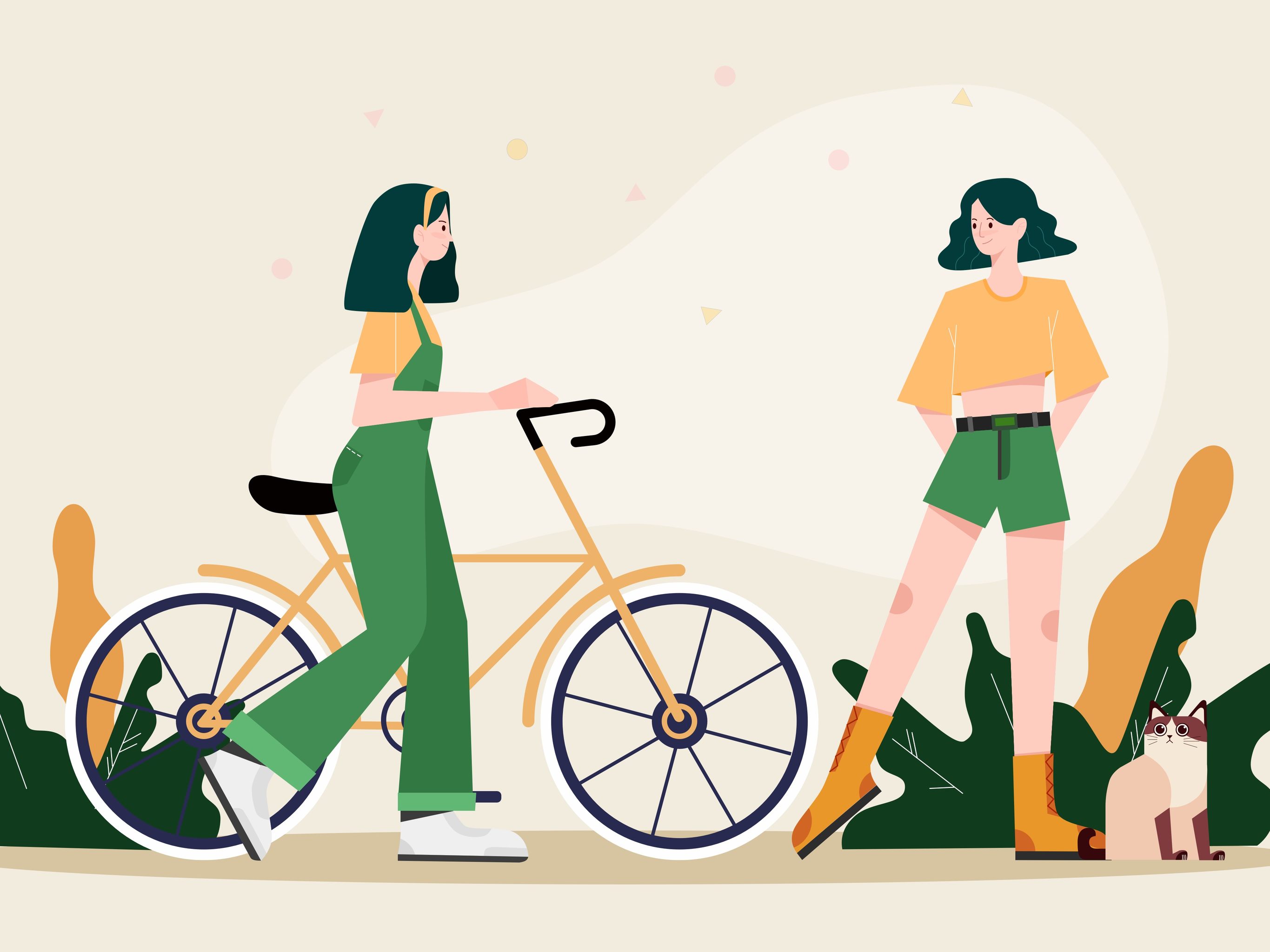 扁平插画 - 山茶雀 - 原创作品 - 视觉中国(shijueme)