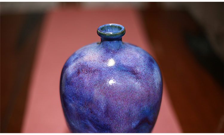 器世界精品钧瓷茶具 丁建中钧瓷作品 手工拉坯钧窑花器摆件