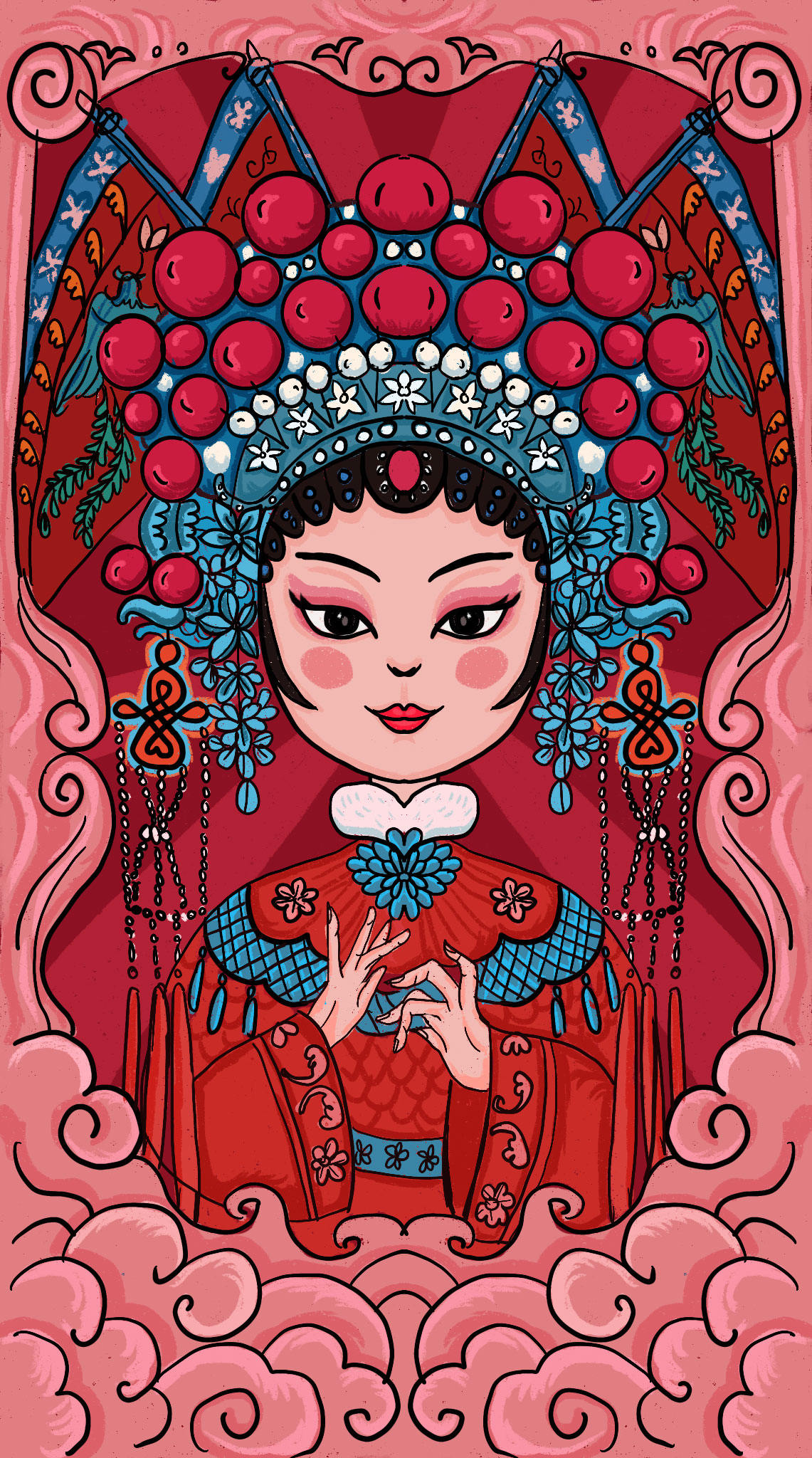 京剧人物插画创作 - 肥兔匠 - 原创作品 - 视觉中国(shijueme)