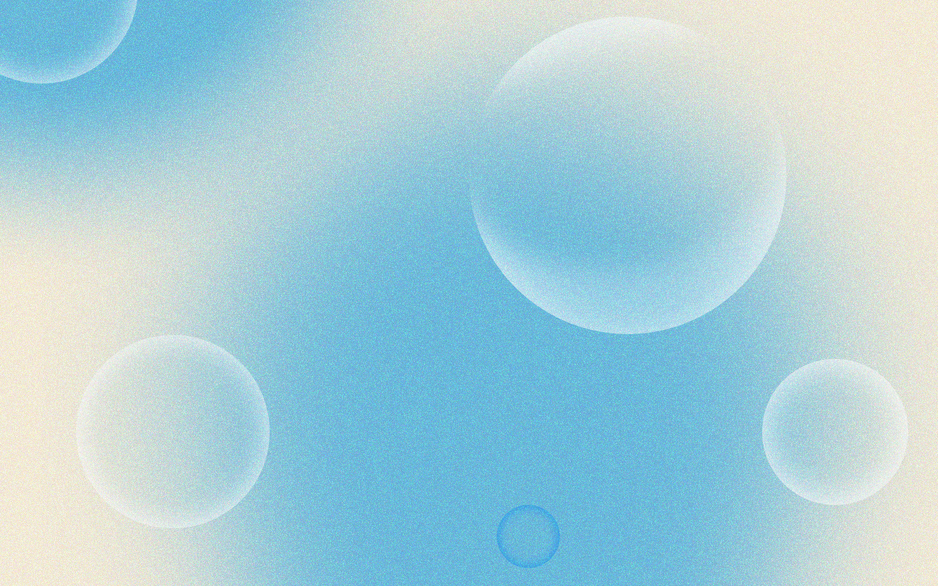 蓝绿多彩柔和渐变星球玻璃球泡泡球背景