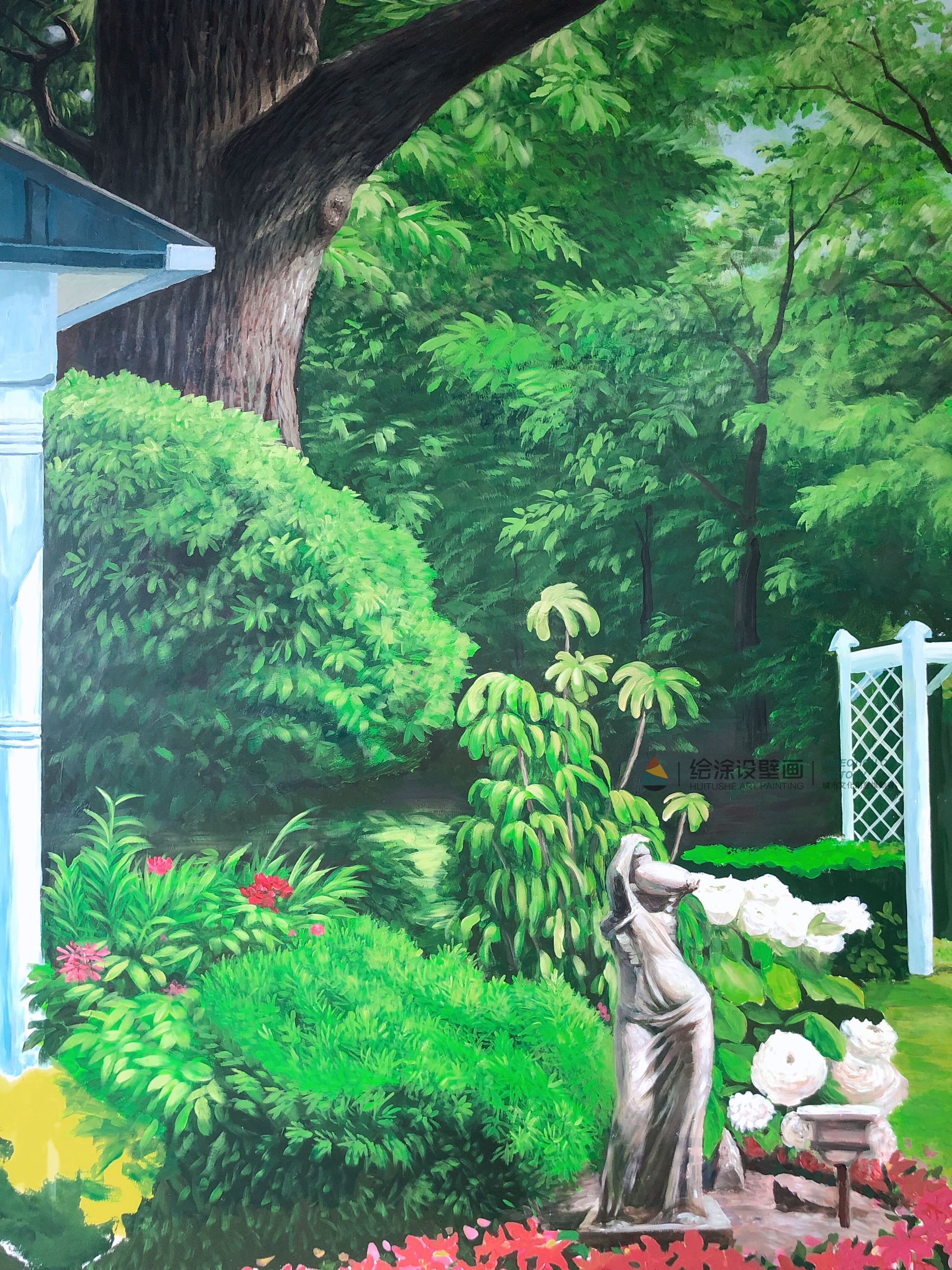 风景画墙绘彩绘