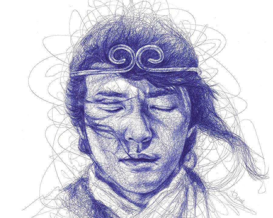 圆珠笔线体绘至尊宝