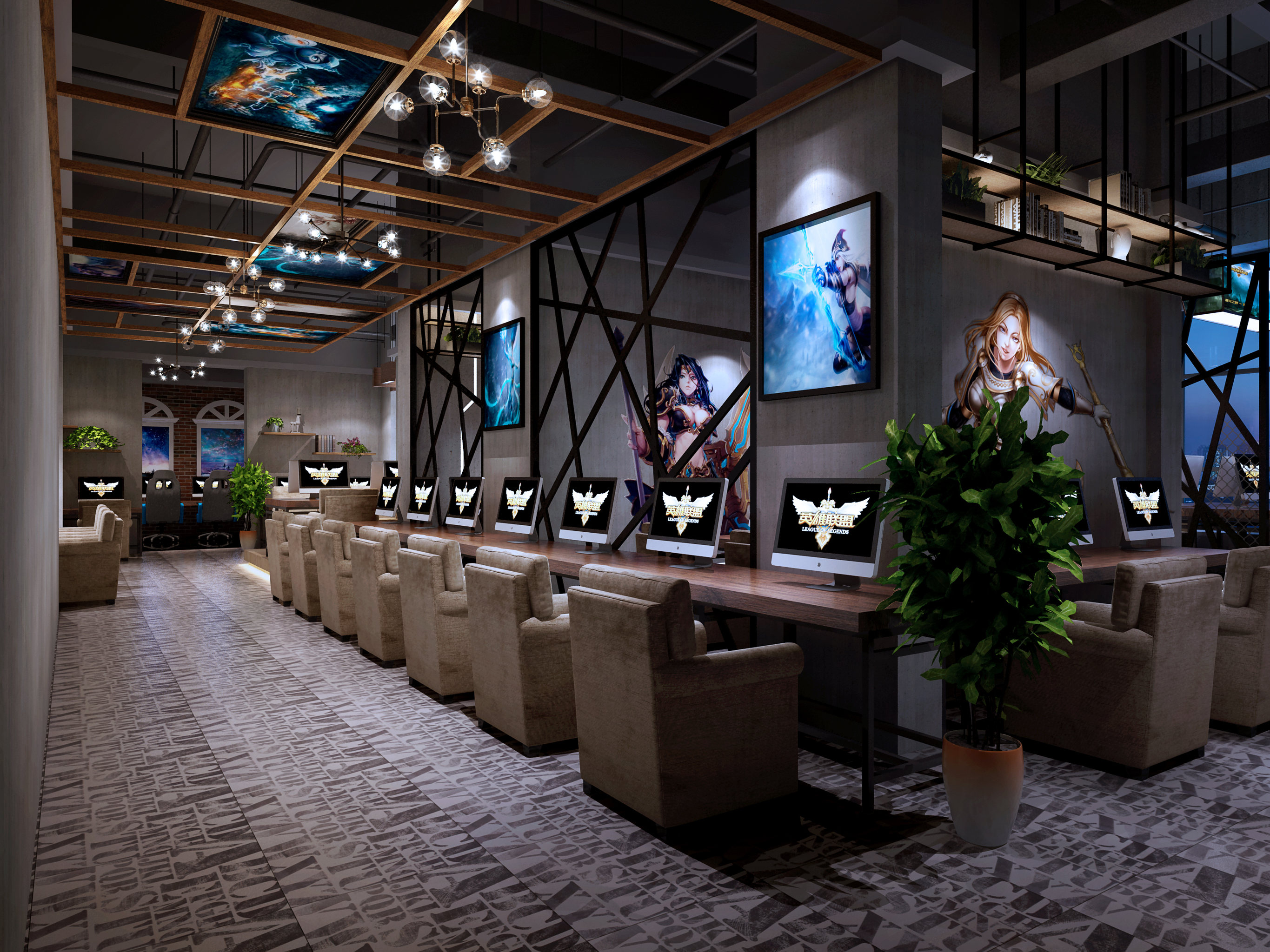 庆阳专业特色网咖设计公司--古兰装饰 - 原创作品 - 视觉中国