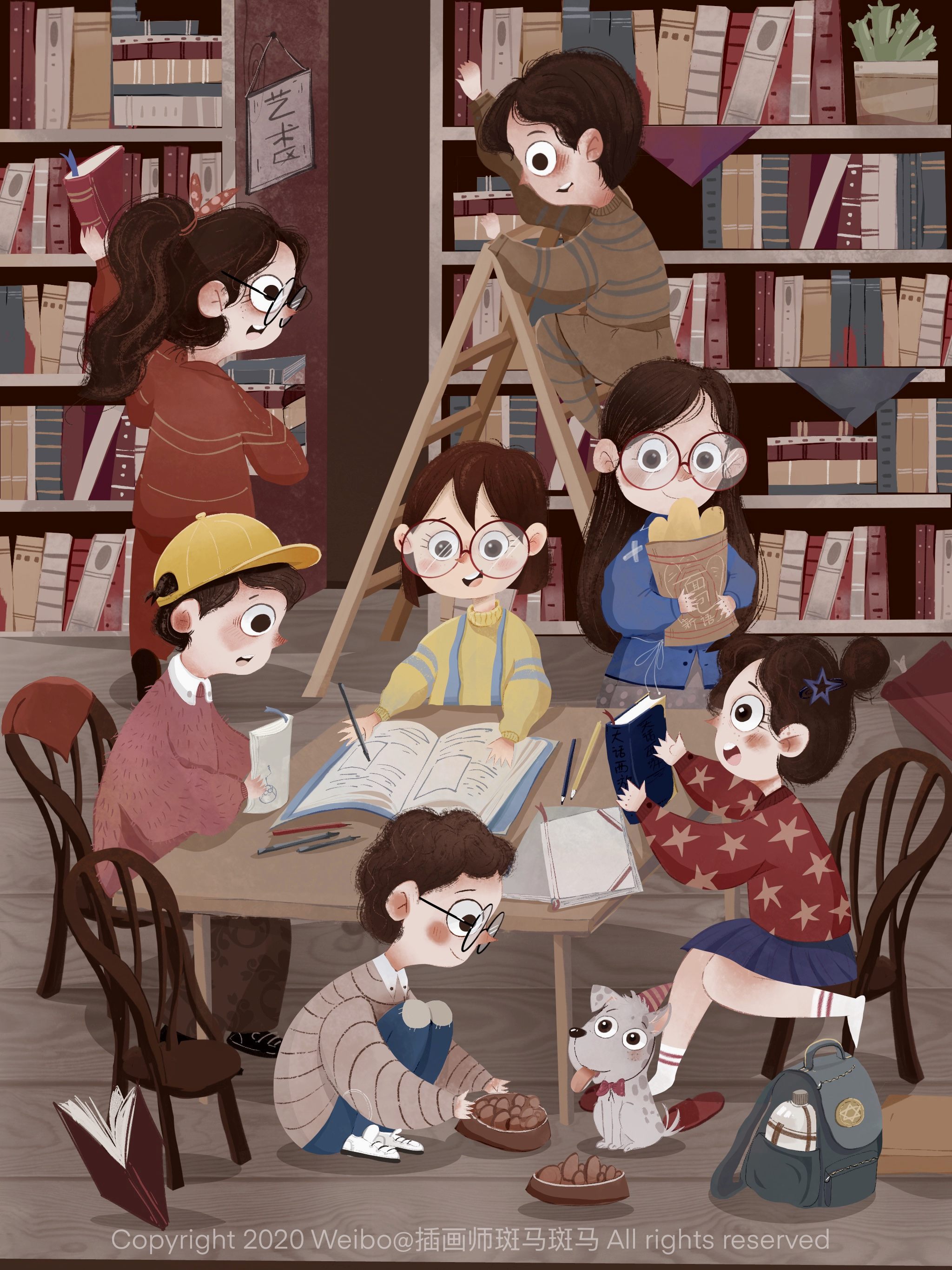 2020年场景插画竖构图的整理