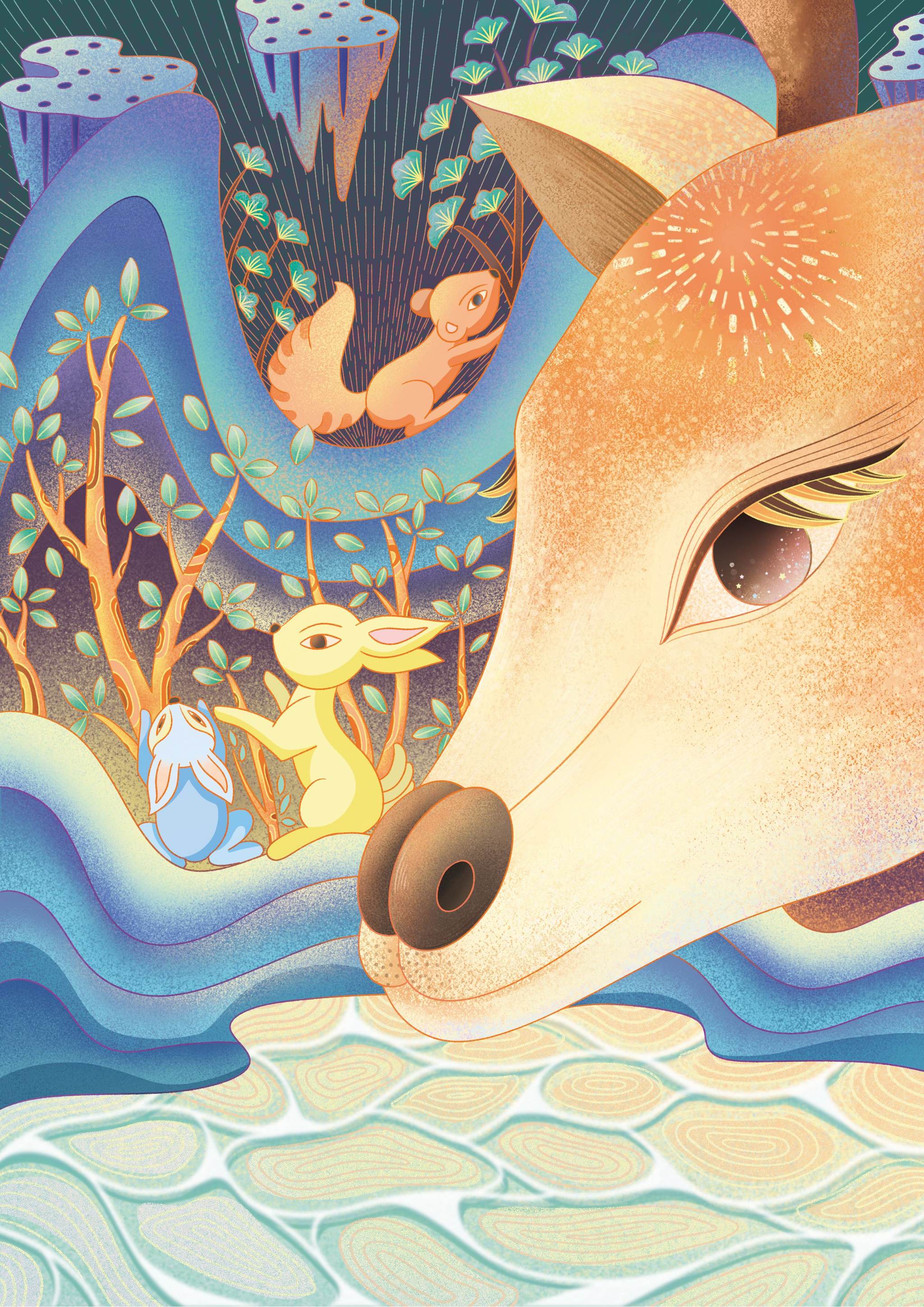 敦煌壁画插画创作