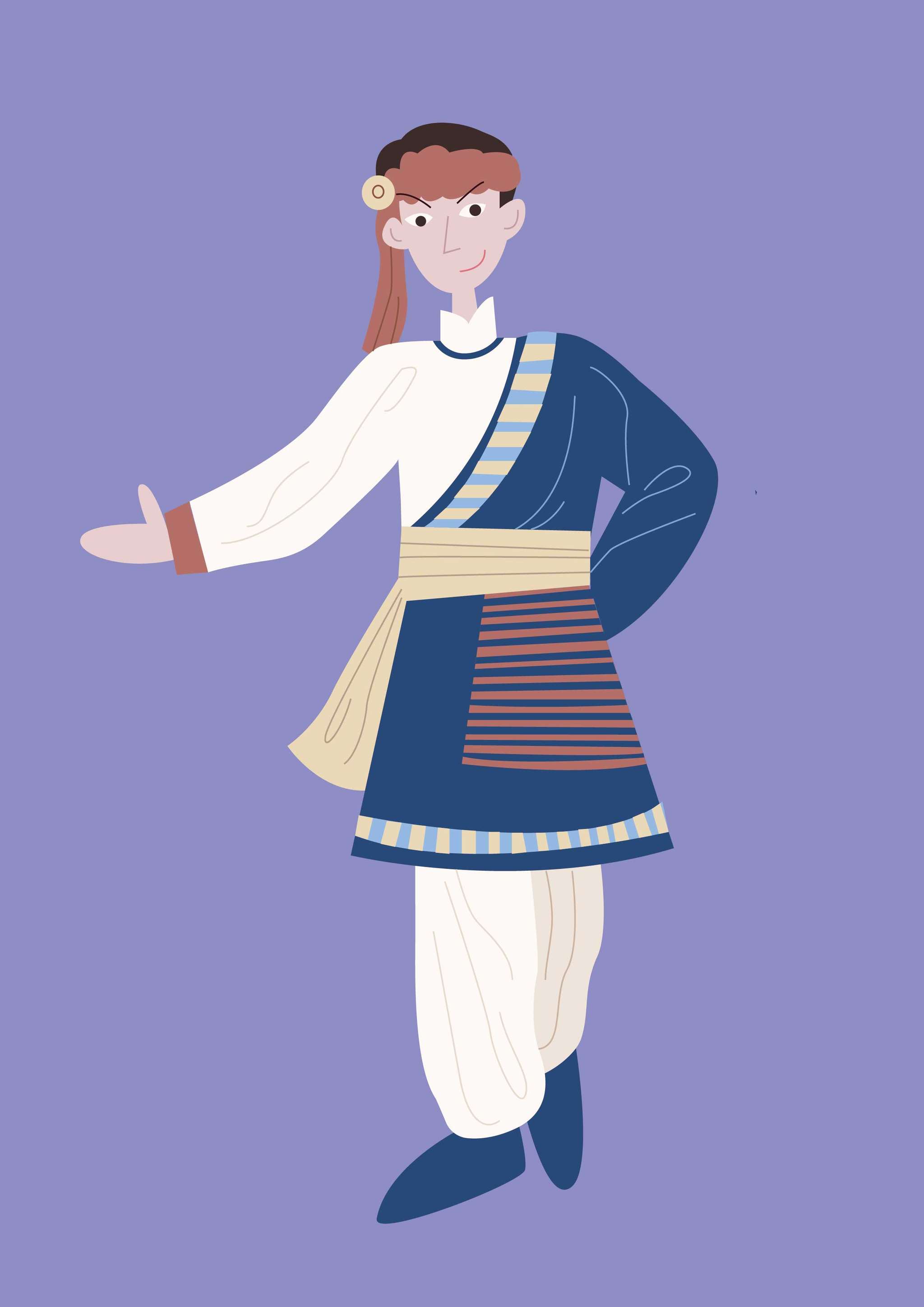 藏族服饰系列插画