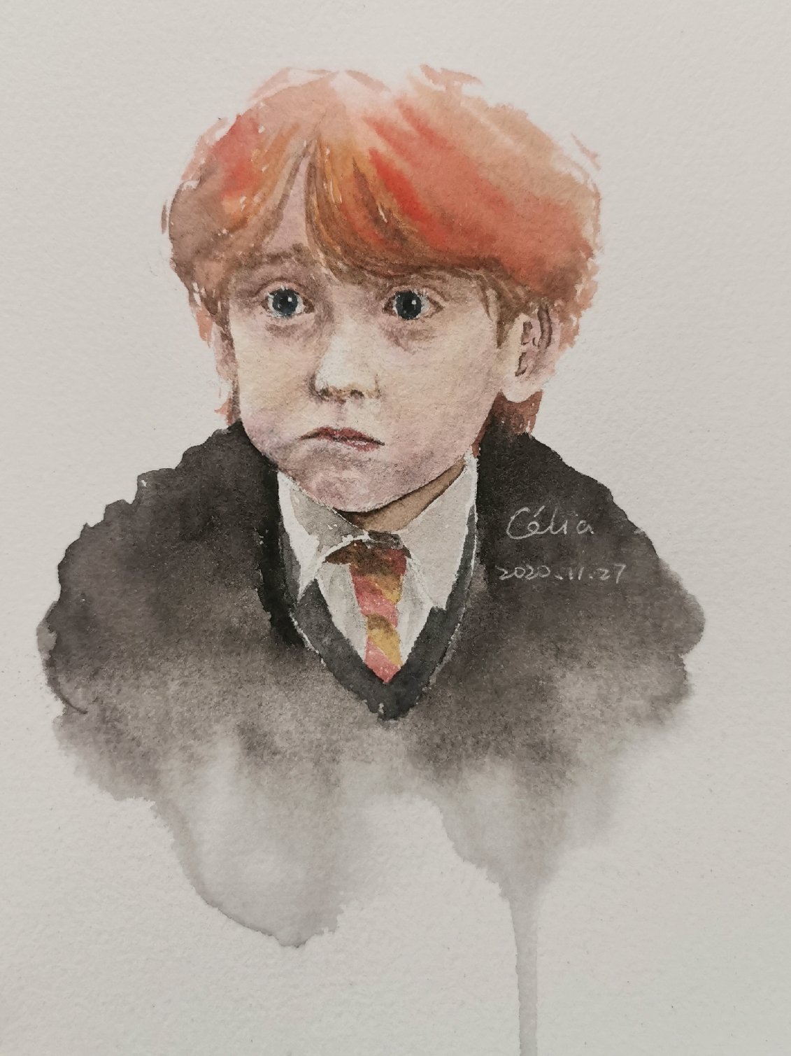 哈利波特人物水彩原创