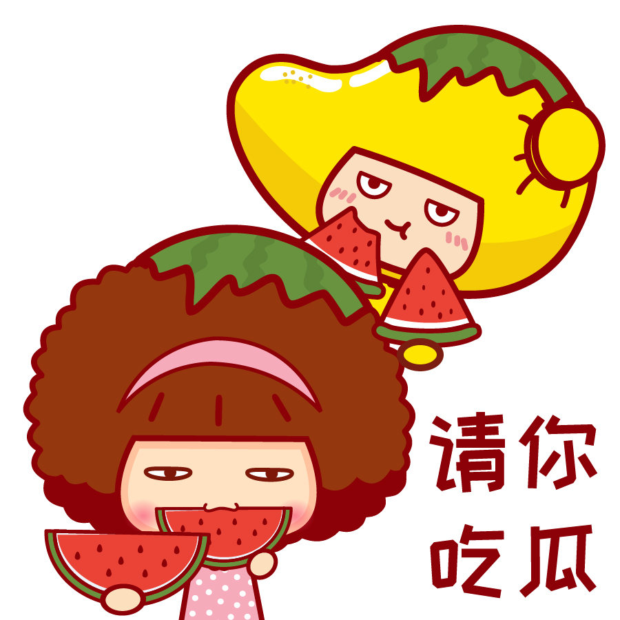 吃瓜表情 - 摩丝摩丝 - 原创作品 - 视觉中国(shijueme)