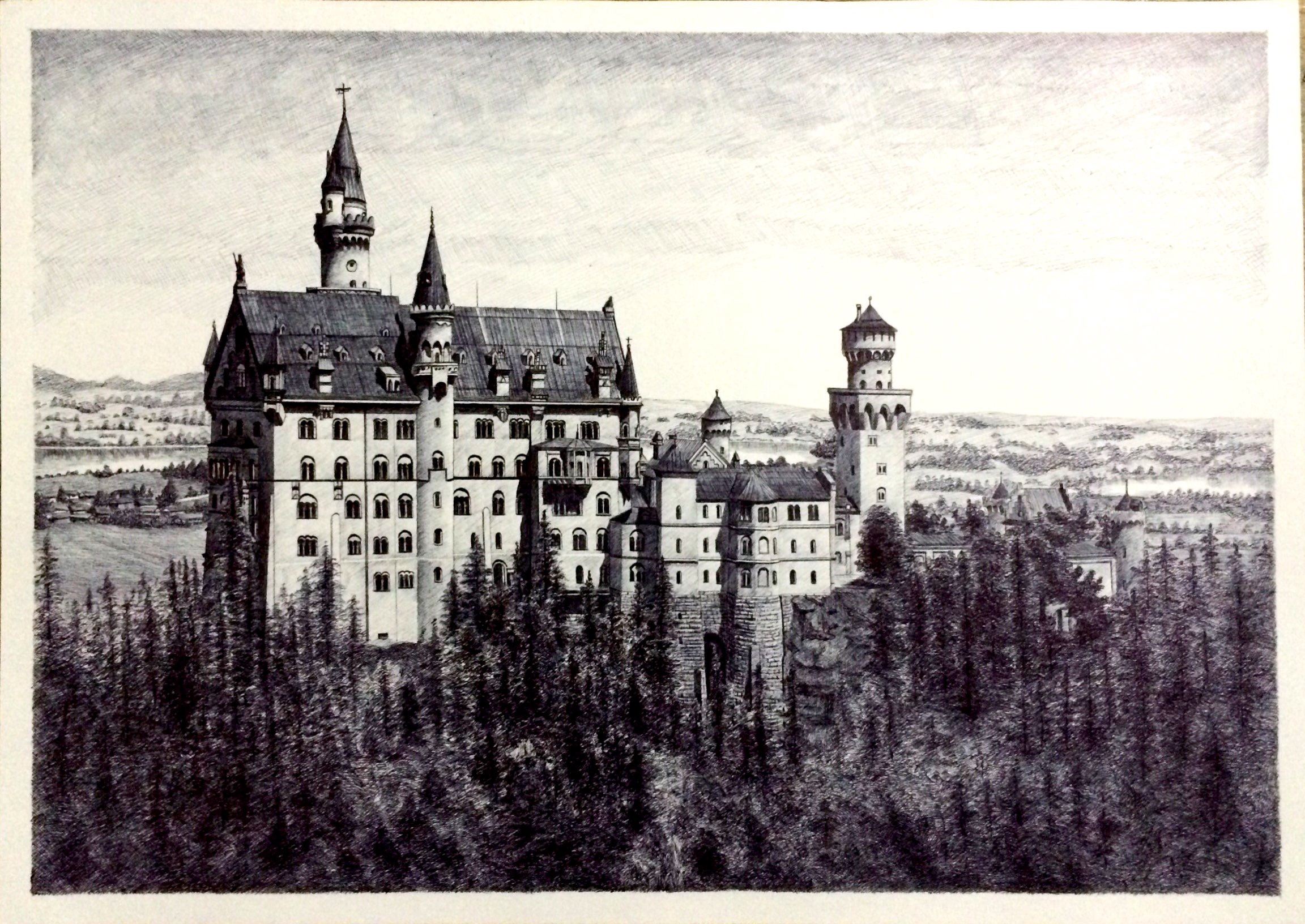 圆珠笔画新天鹅堡系列