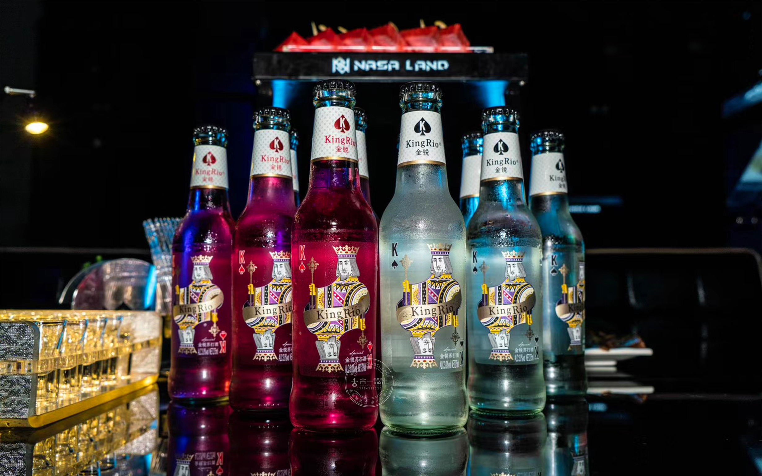 红桃k黑桃k苏打酒包装设计 古一设计酒包装设计案例