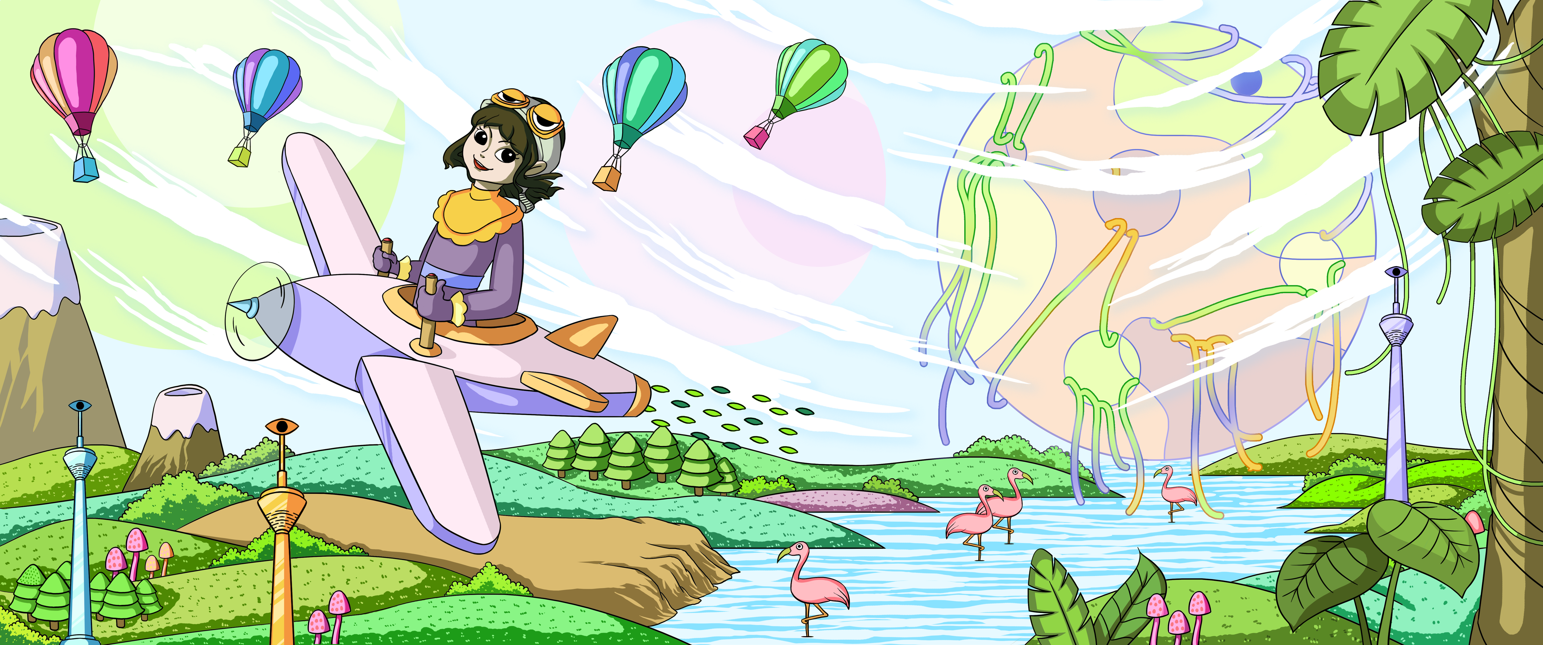 冒险,手绘 人物,儿童插画